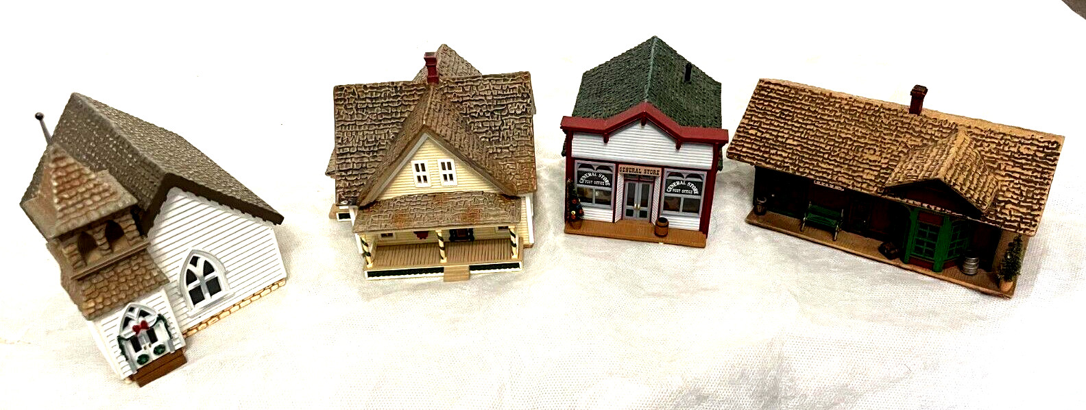 Hallmark The Sarah Plain And Tall Collection 4 Christmas Village Houses no boxes