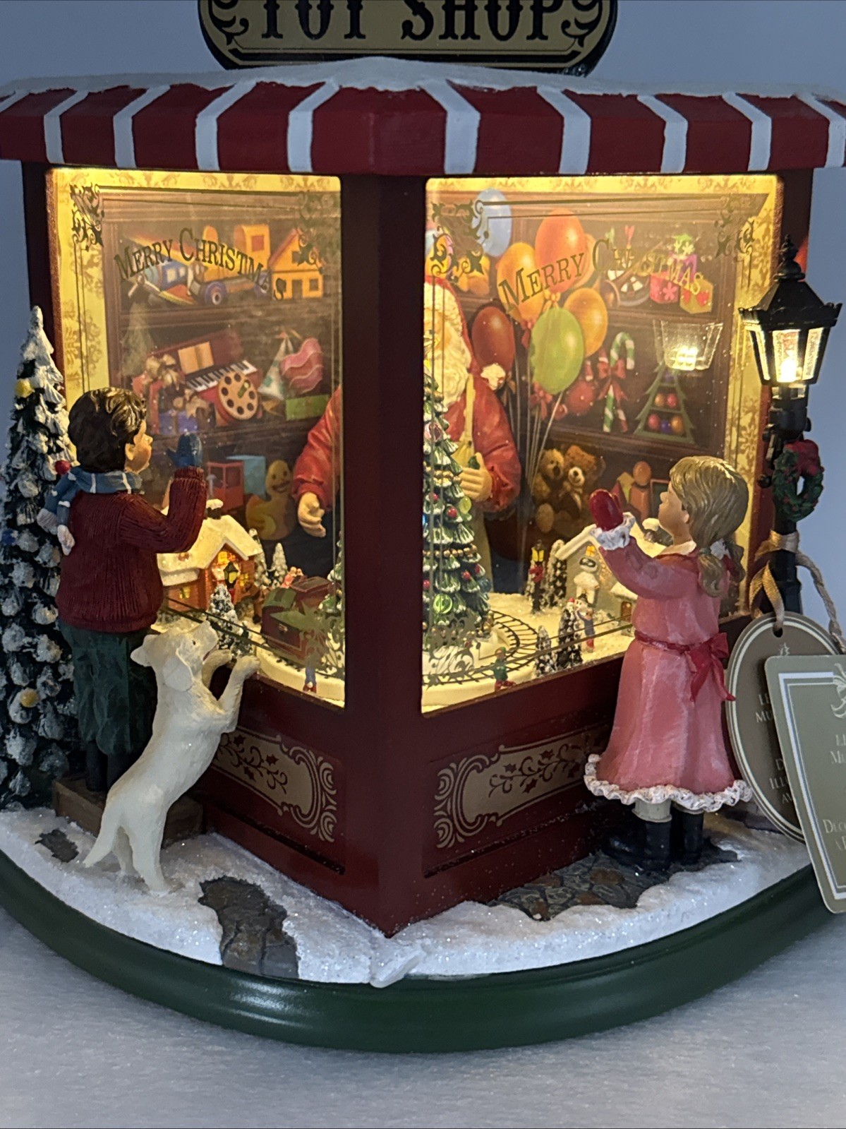 Ridgefield Home Santas North Pole Toy Shop Musical Lighted Display Carols 11×12”
