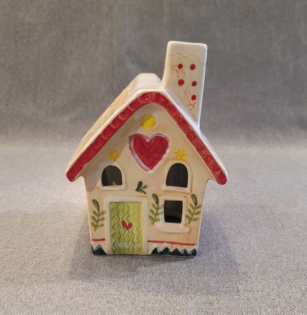Anthropologie Holiday Village House – Peach Tea Light Cottage by Nathalie Lete