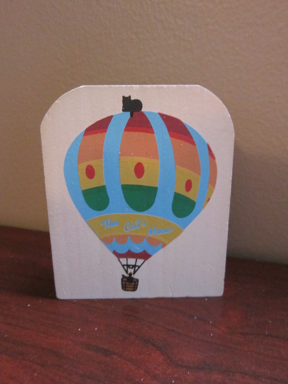 HOT AIR BALLOON ACCESSORY PIECE CAT’S MEOW VILLAGE WOOD BLOCK COLORFUL #267