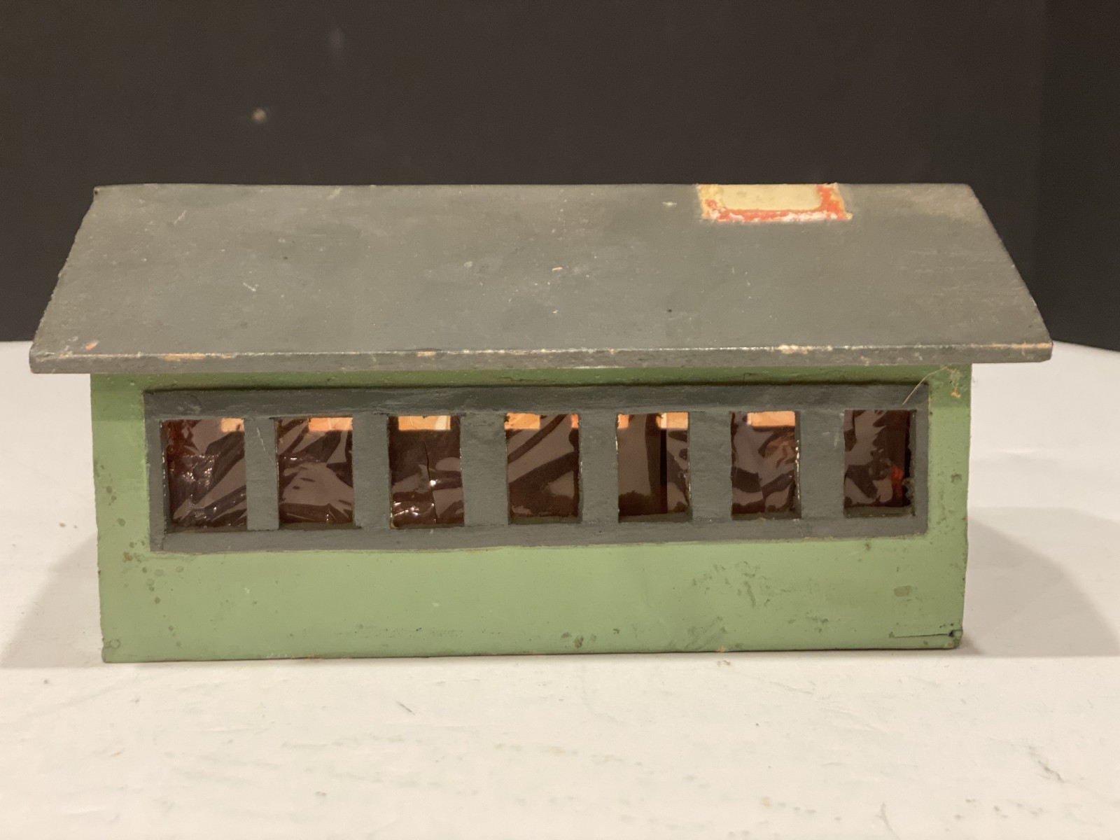 Antique Miniature Erzgebirge Putz Wooden Village House’s Farm Carved Animals