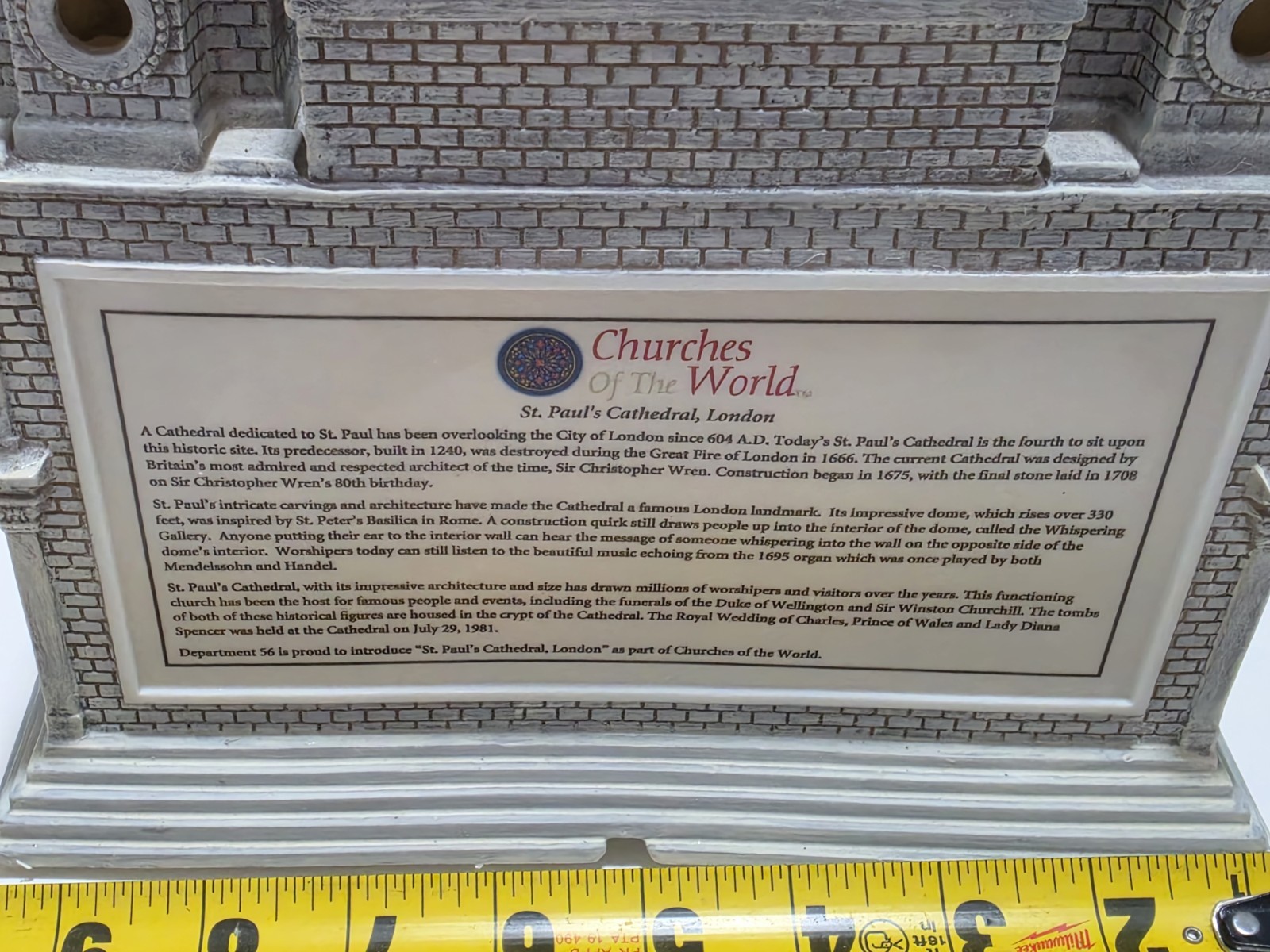 Dept 56 St. Paul’s Cathedral London Churches of The World Accents OOP RARE! READ