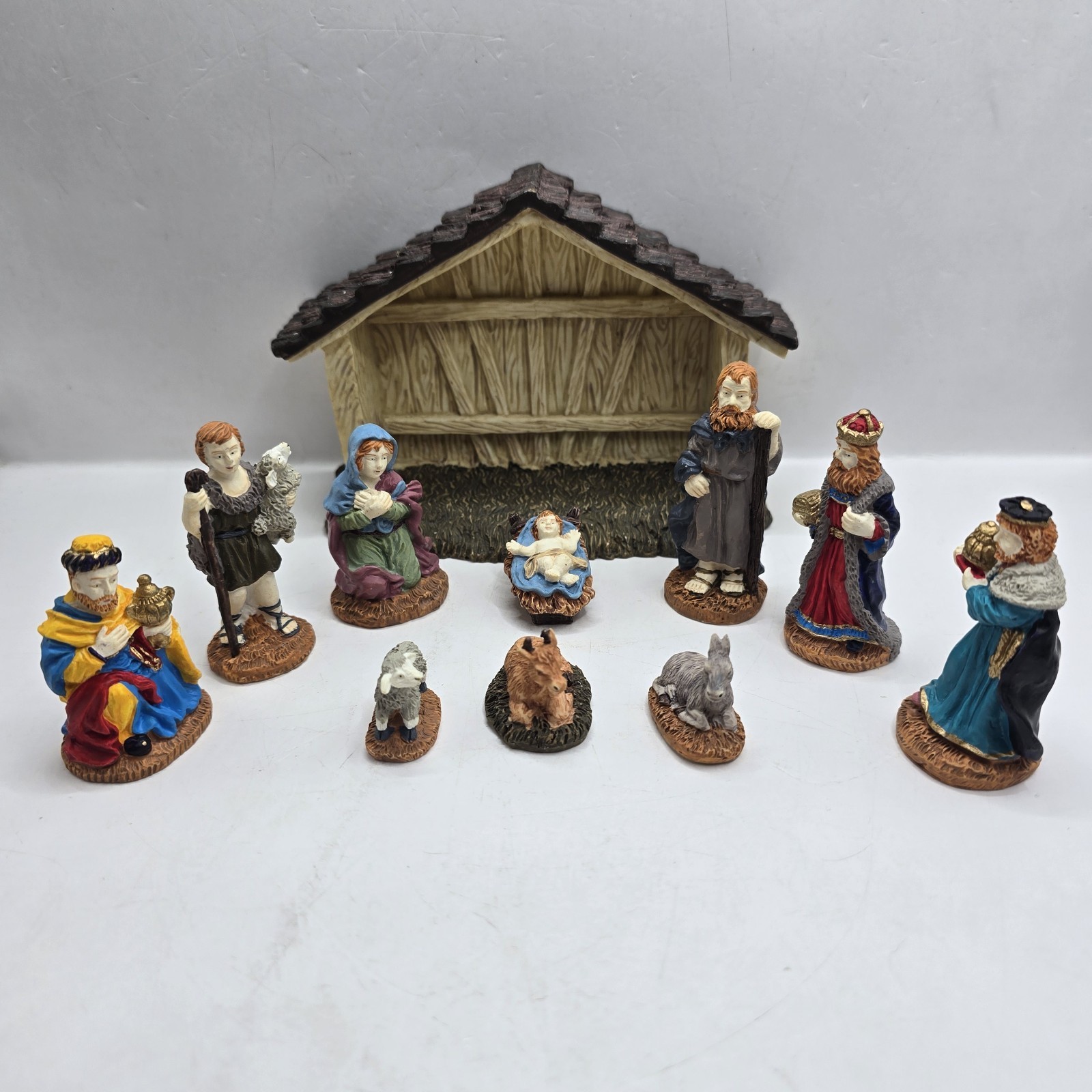 Vintage 1996 Lemax Nativity Set 11 Piece Village Collection Christmas Holiday