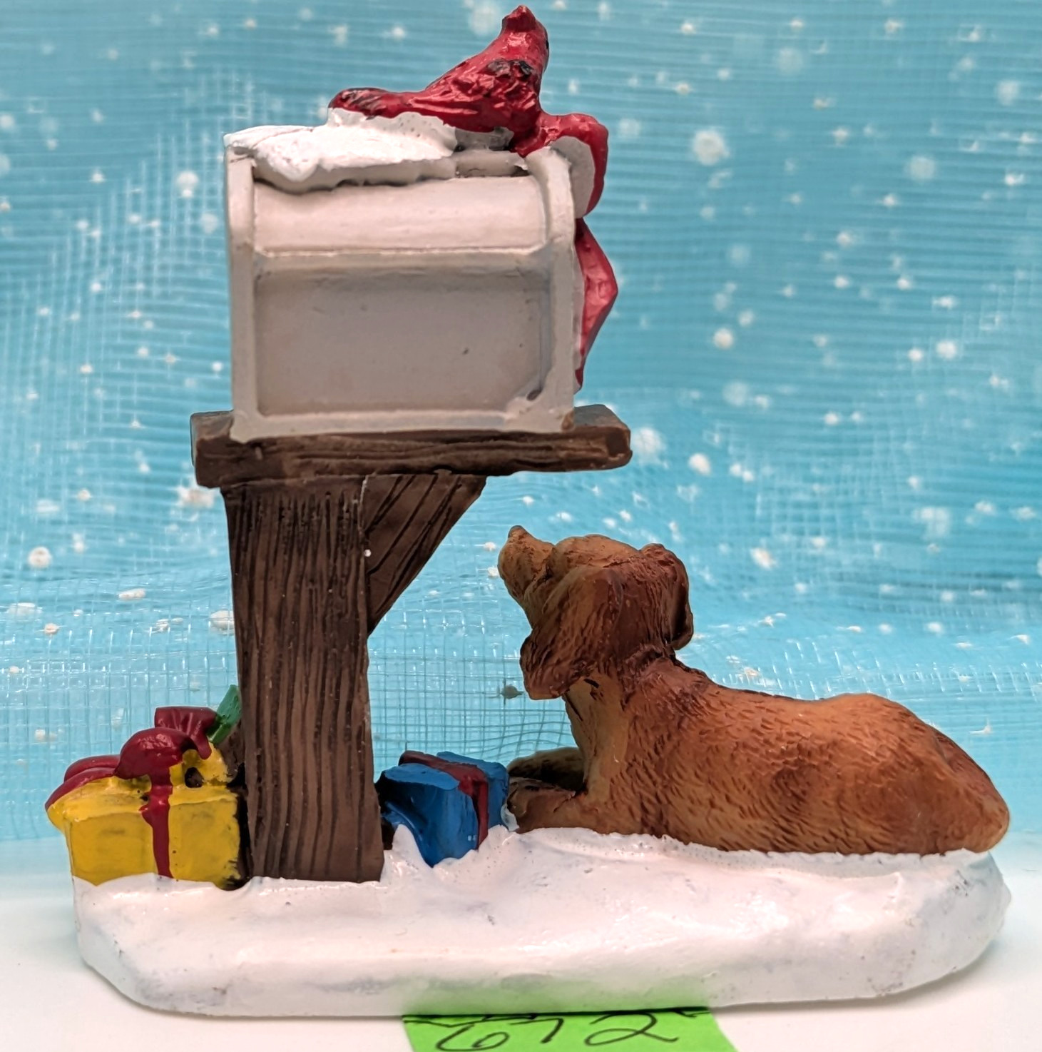Dog Mailbox *BIT LARGER SCALE* Christmas Village NO BOX INV672