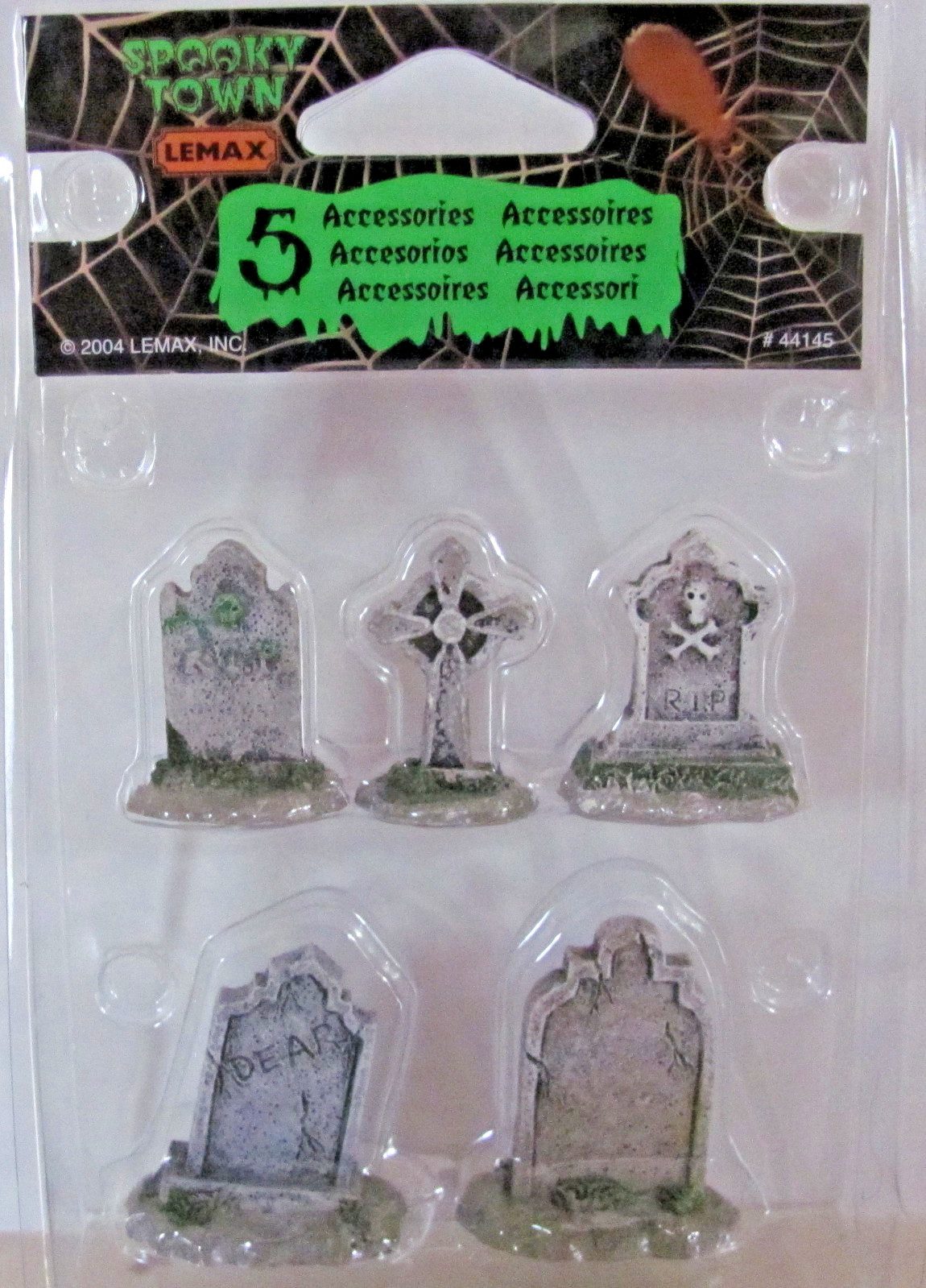 Lemax Spooky Town Accessories – Tombstones, Set Of 5 #44145