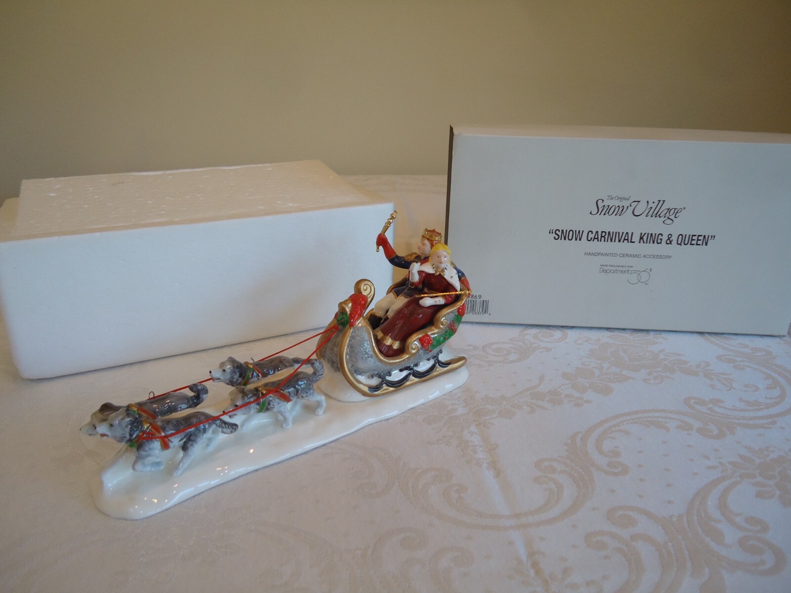 Vintage Dept 56 Snow Carnival King & Queen Snow Village Accessory 54869 Complete