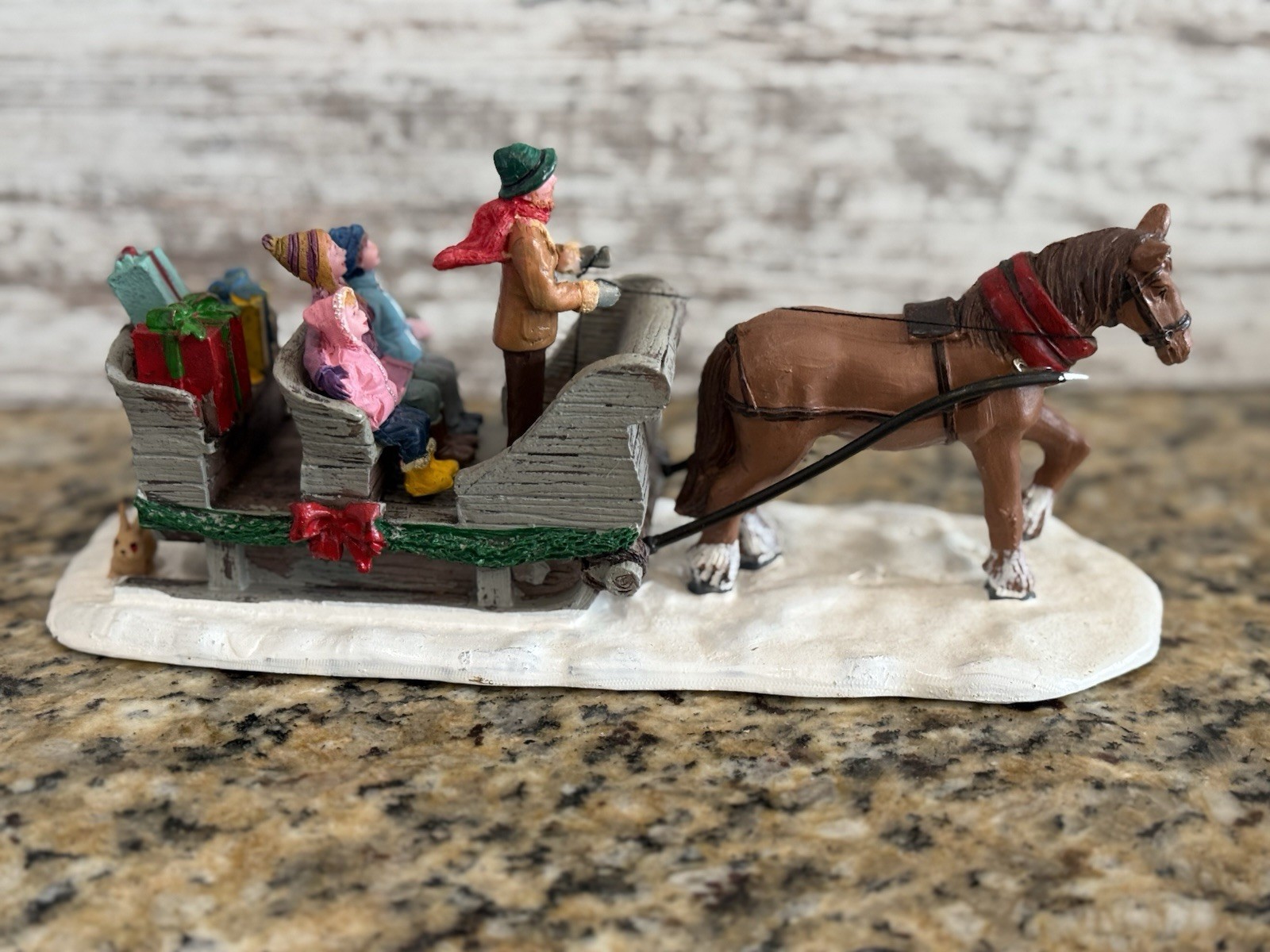Lemax Carole Towne 2011 Horse Sleigh Ride Table Accent