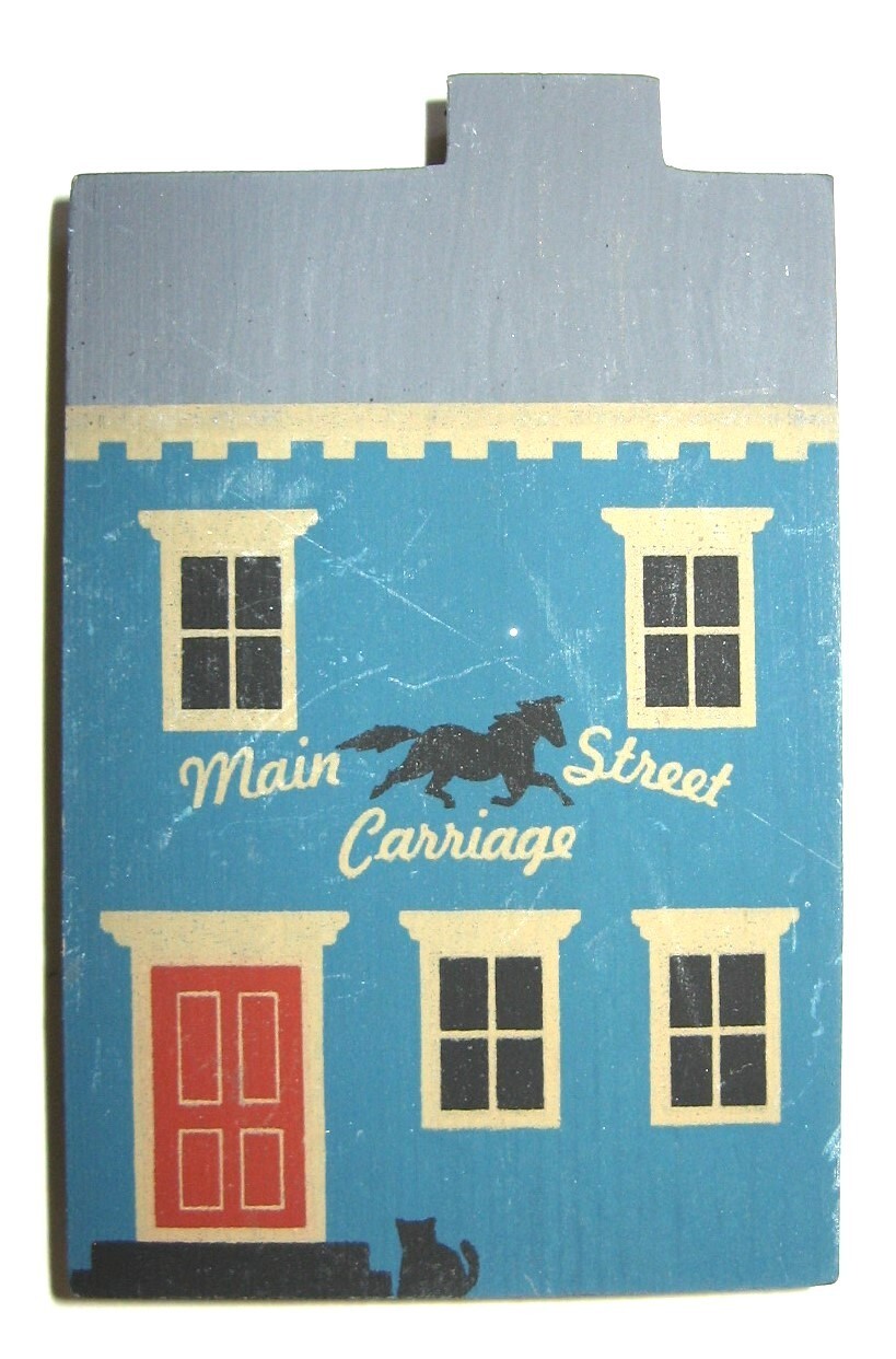 1985 Cat’s Meow Main Street Carriage Shop Signed Faline ’85