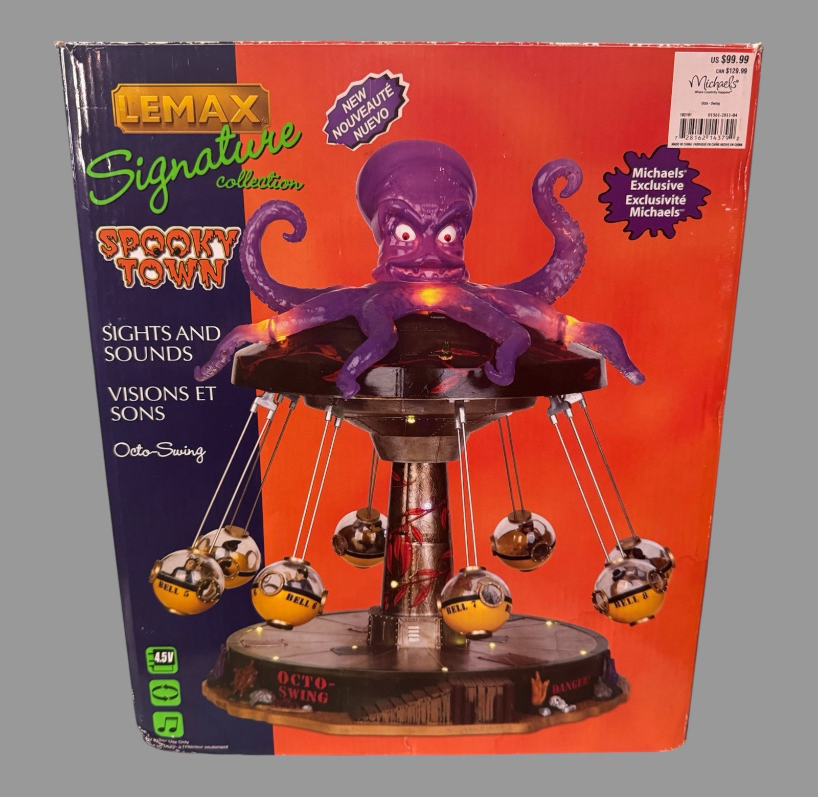 2011 Lemax Spooky Town Signature Collection Octo Swing New Old Stock 14379