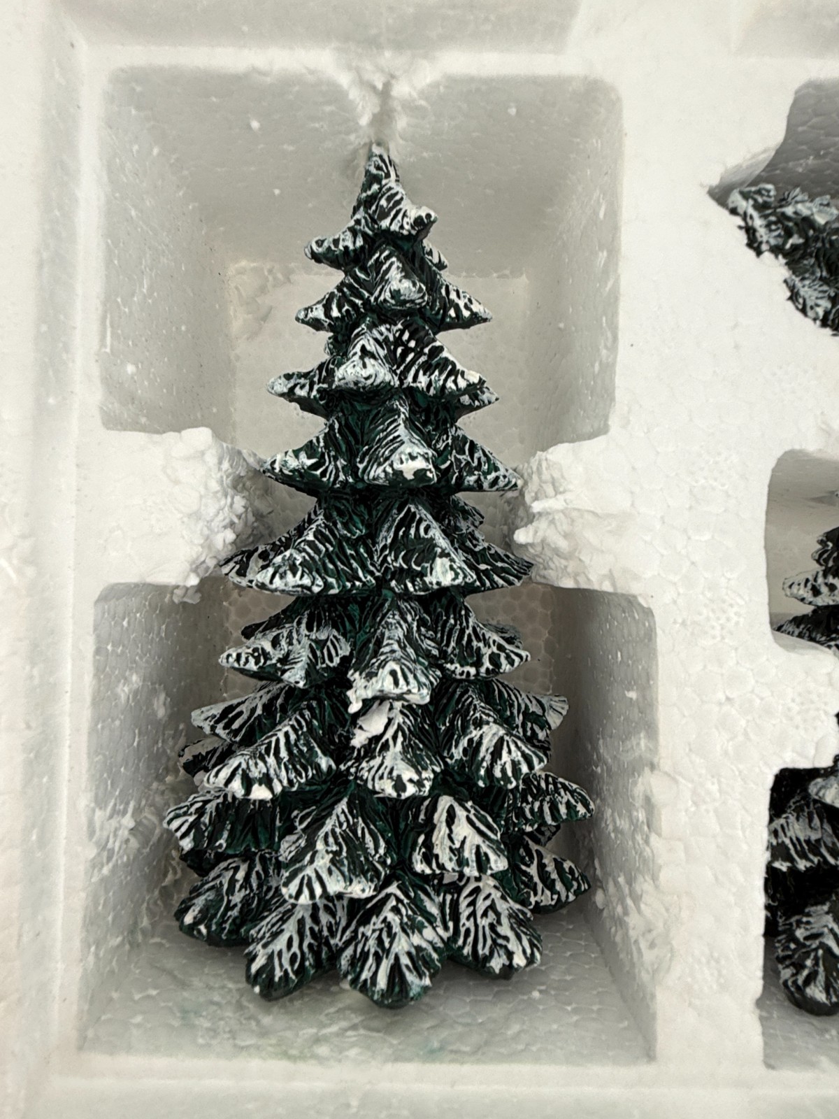 Department 56 Village Evergreen Trees Set of 3 Cold Cast Porcelain #5205-1