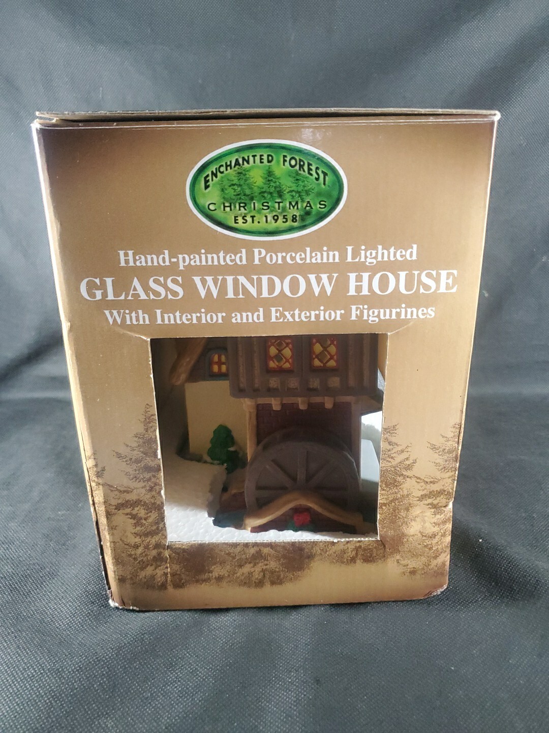 Lemax Enchanted Forest Glass Window House Mill Tavern New In Box See Photos ***