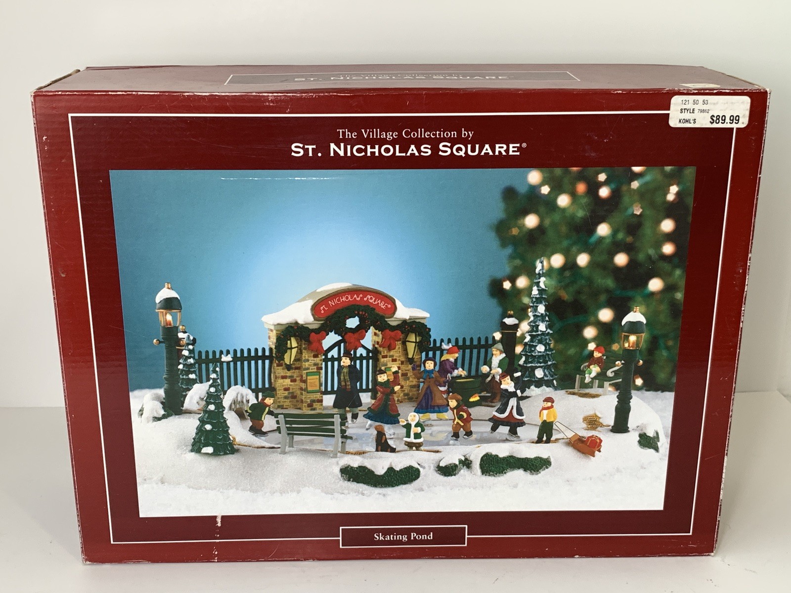 The Village Collection By St. Nicholas Square Skating Pond Complete Tested