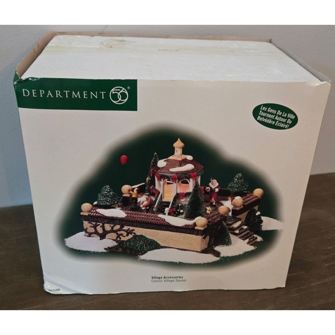 Dept 56 Classic Village Square Animated Lighted Christmas Gazebo 56.53406