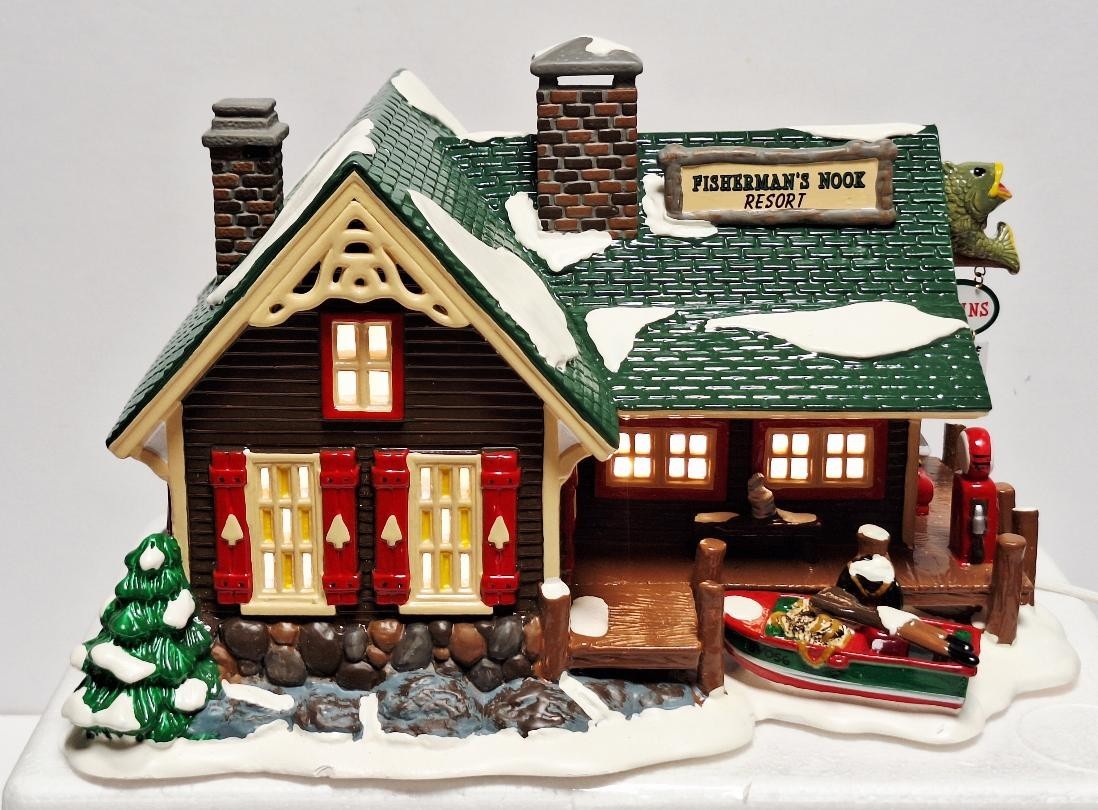 Department 56 The Original Snow Village Fisherman’s Nook Resort Retired Dec 1999