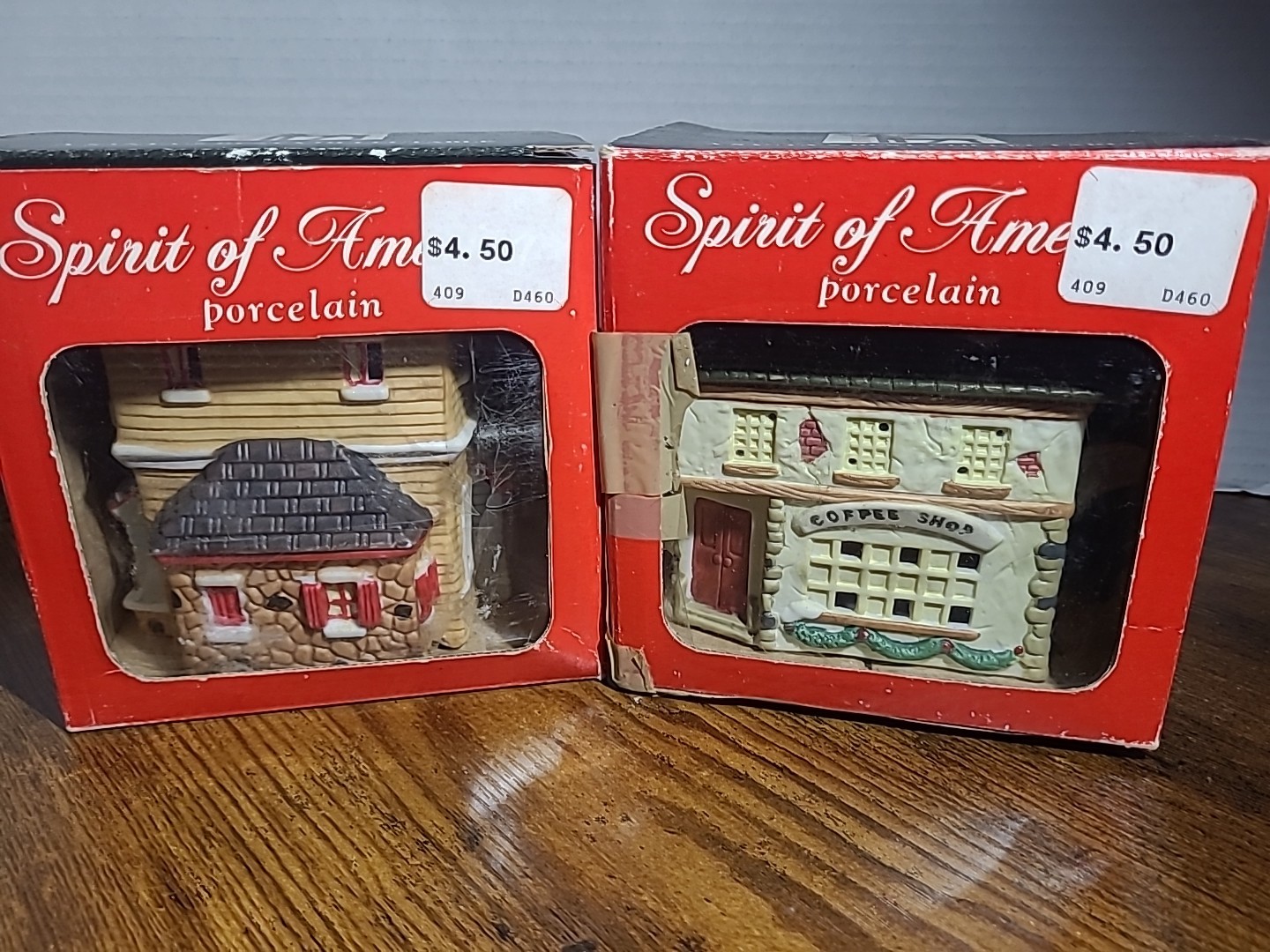 Spirit Of America,Santa’s Best Porcelain Christmas Hardware & Coffee Shop ~1994