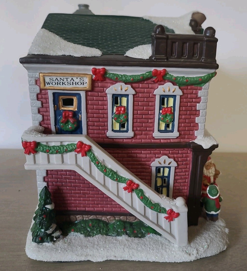 St. Nicholas Square Christmas Village 2010 Santa’s Toy Chest Illuminated W/Box
