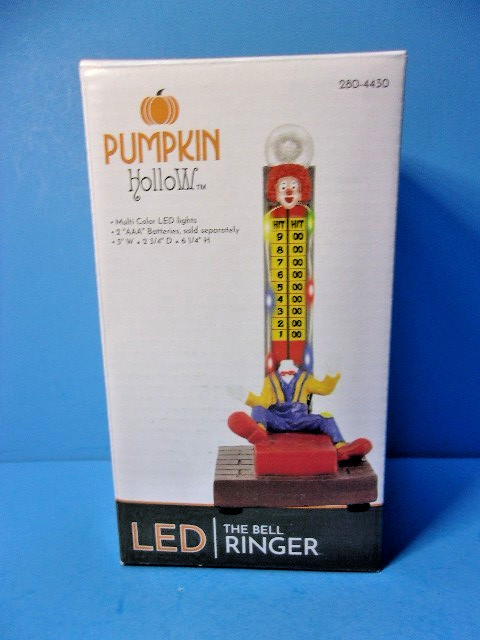 Pumpkin Hollow Halloween Village the BELL RINGER Carnival Clown Lights #280-4430