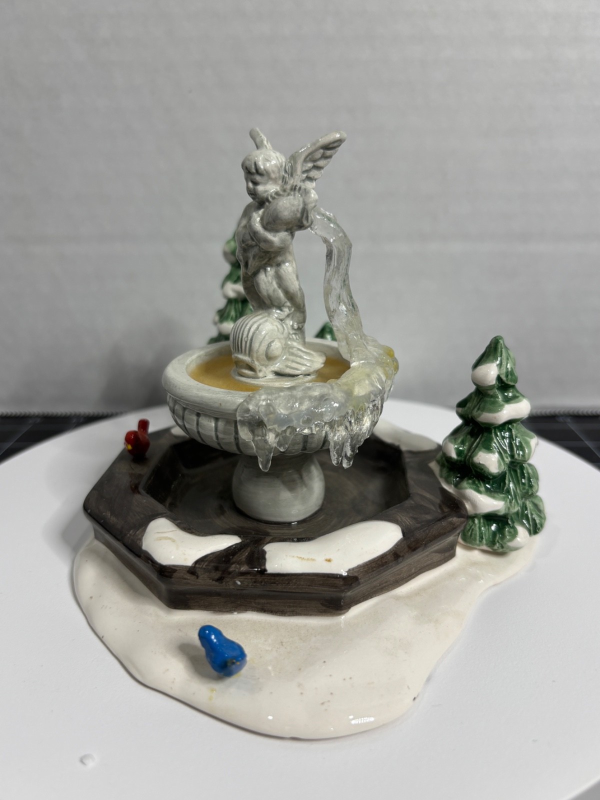 Dept 56 Snow Village WINTER FOUNTAIN 5409-7 Village Accessory Used w/ Box