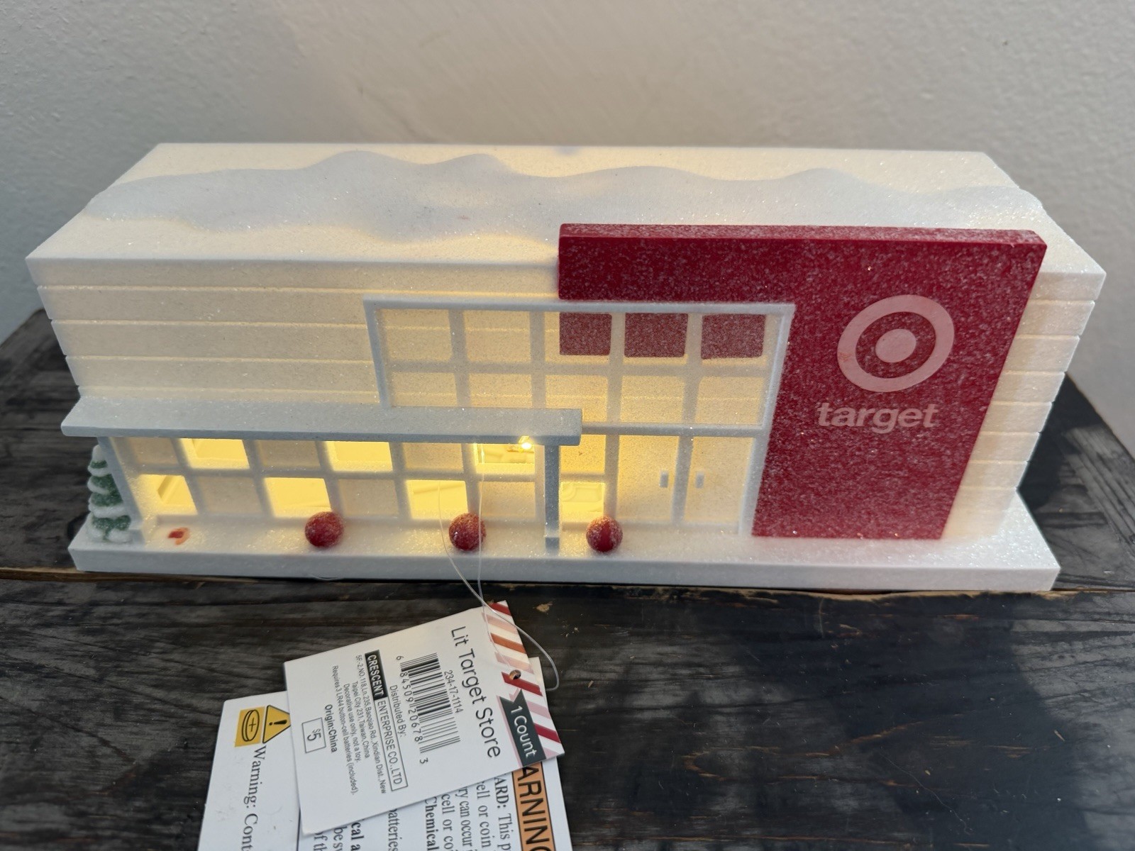 NWT Target Store Lighted Christmas Village Building Bullseye Playground LED