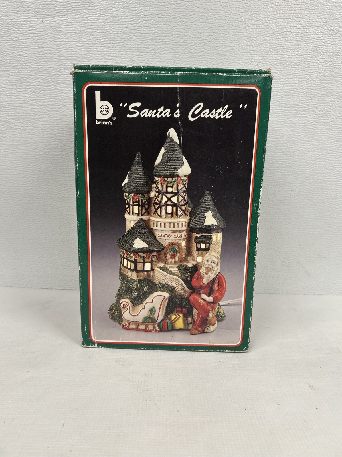 Brinn’s Ceramic Village Collection “Santa’s Castle” Nite Lite Tested Good 1987