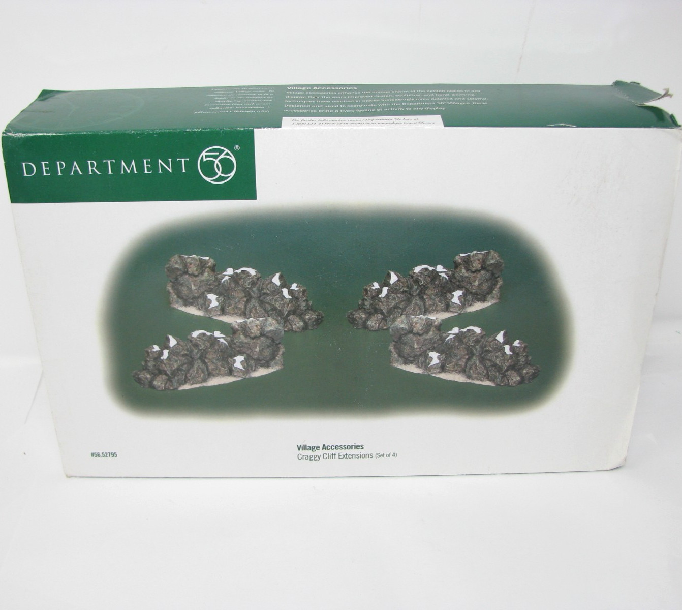 Dept.56 Village Accessories Set of 4 Craggy Cliff Extensions #52795