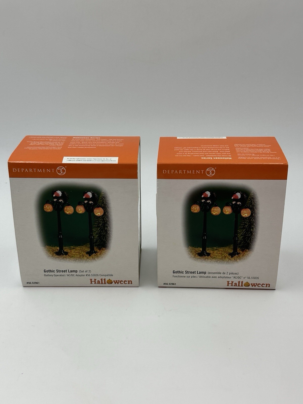 Dept. 56 Halloween Gothic Street Lamps 2 Sets Of 2 New Sealed In Box