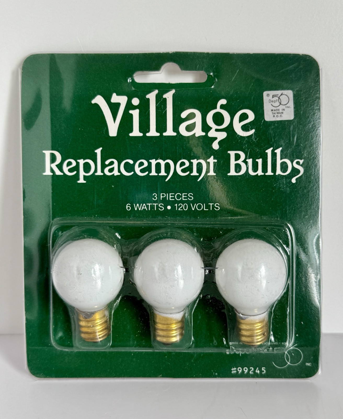 Department 56 Village Replacement Bulbs Round 6 Watts 120 Volts 3 Bulbs #99245