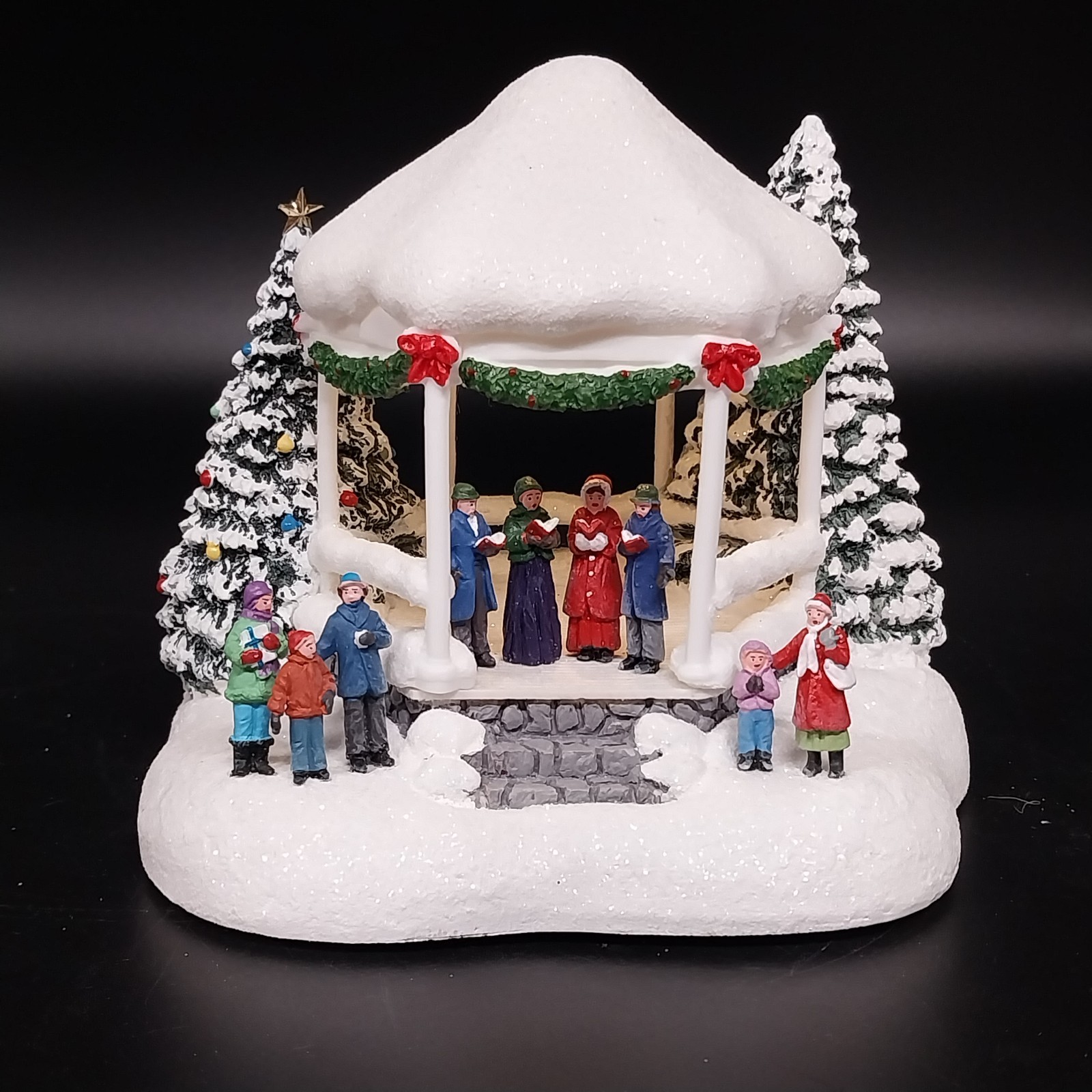 Thomas Kinkade Sweet Sounds Of Christmas Teleflora Lighted Gazebo 2023 Village