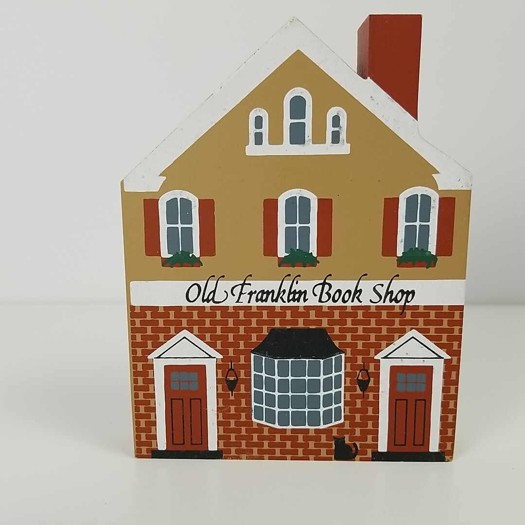 CAT’S MEOW Old Franklin Book Shop Philadelphia PA 1989 series 7 Shelf Sitter Art