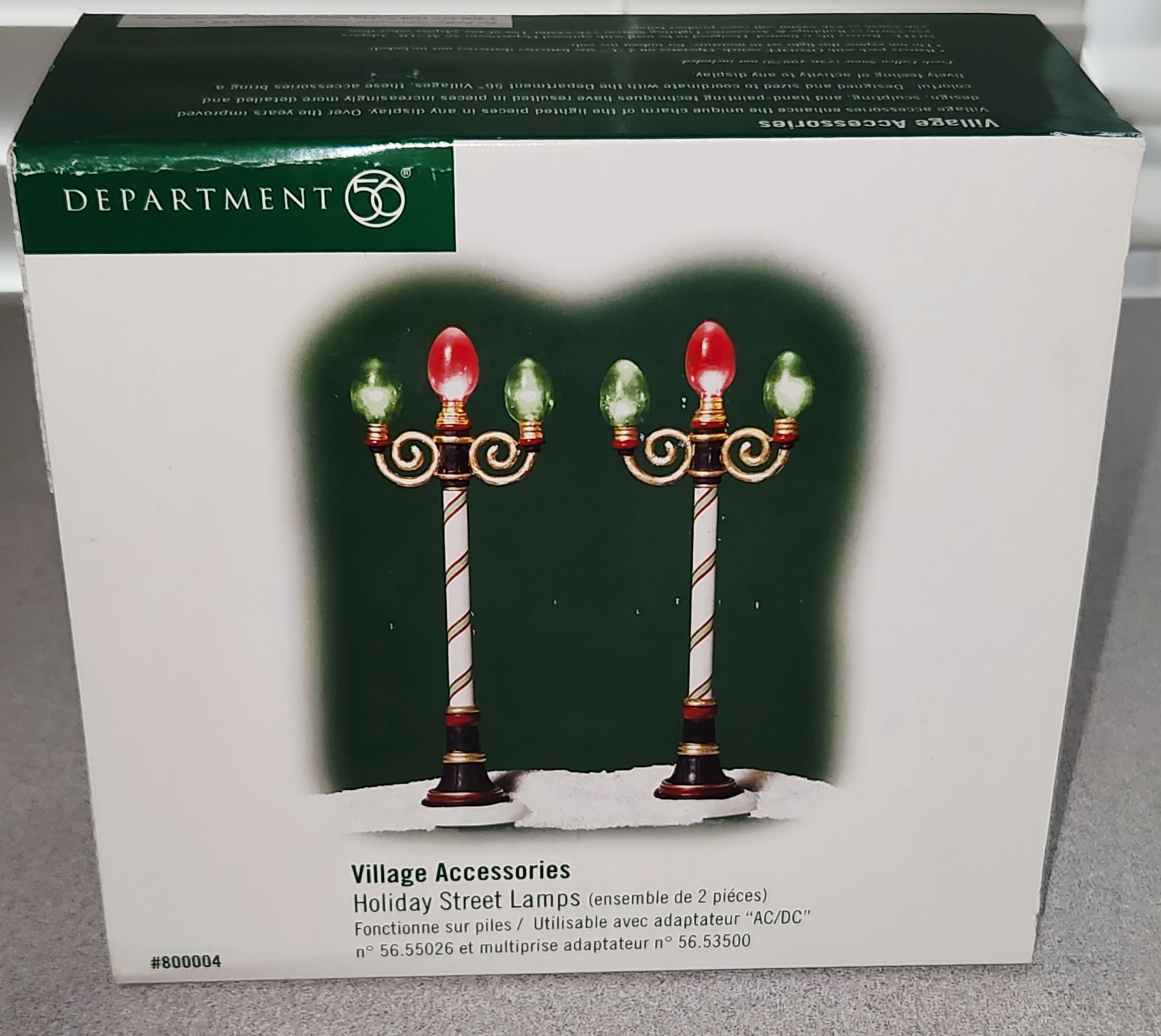 Department 56 Holiday Street Lamps Accessory New