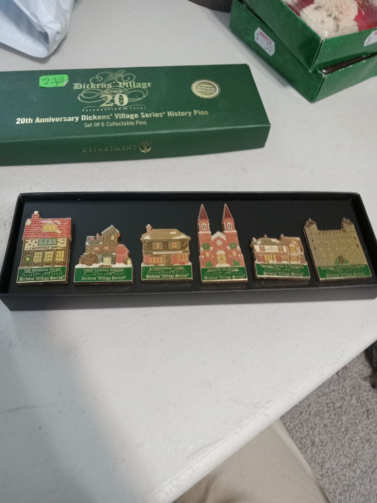 Dept 56 Dicken’s Village 20th Anniversary History Pins
