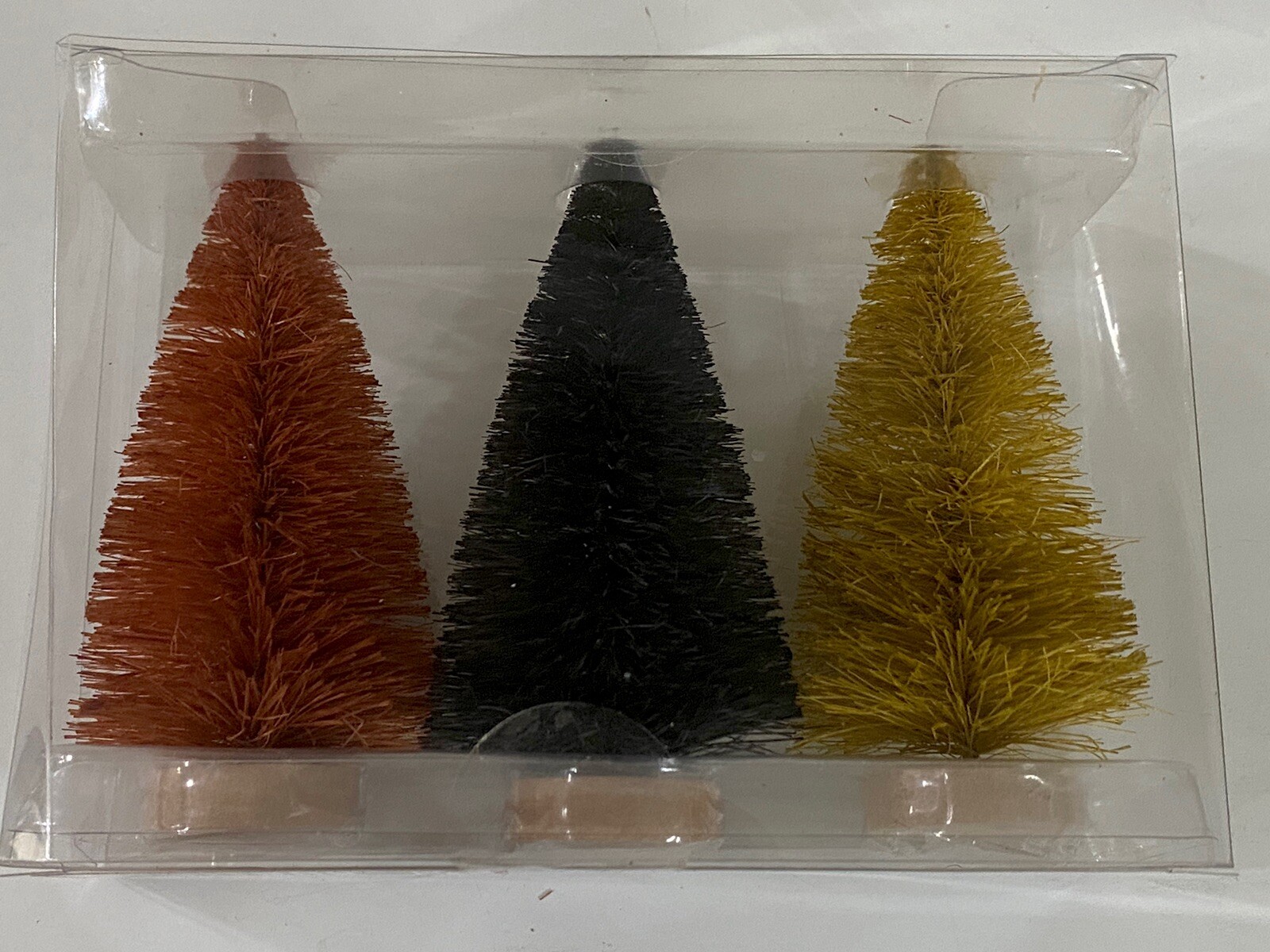 NEW 4 INCH FALL TREES FOR VILLAGE, LANDSCAPE TRAY DOLLHOUSE 3 PACK FREE SHIP