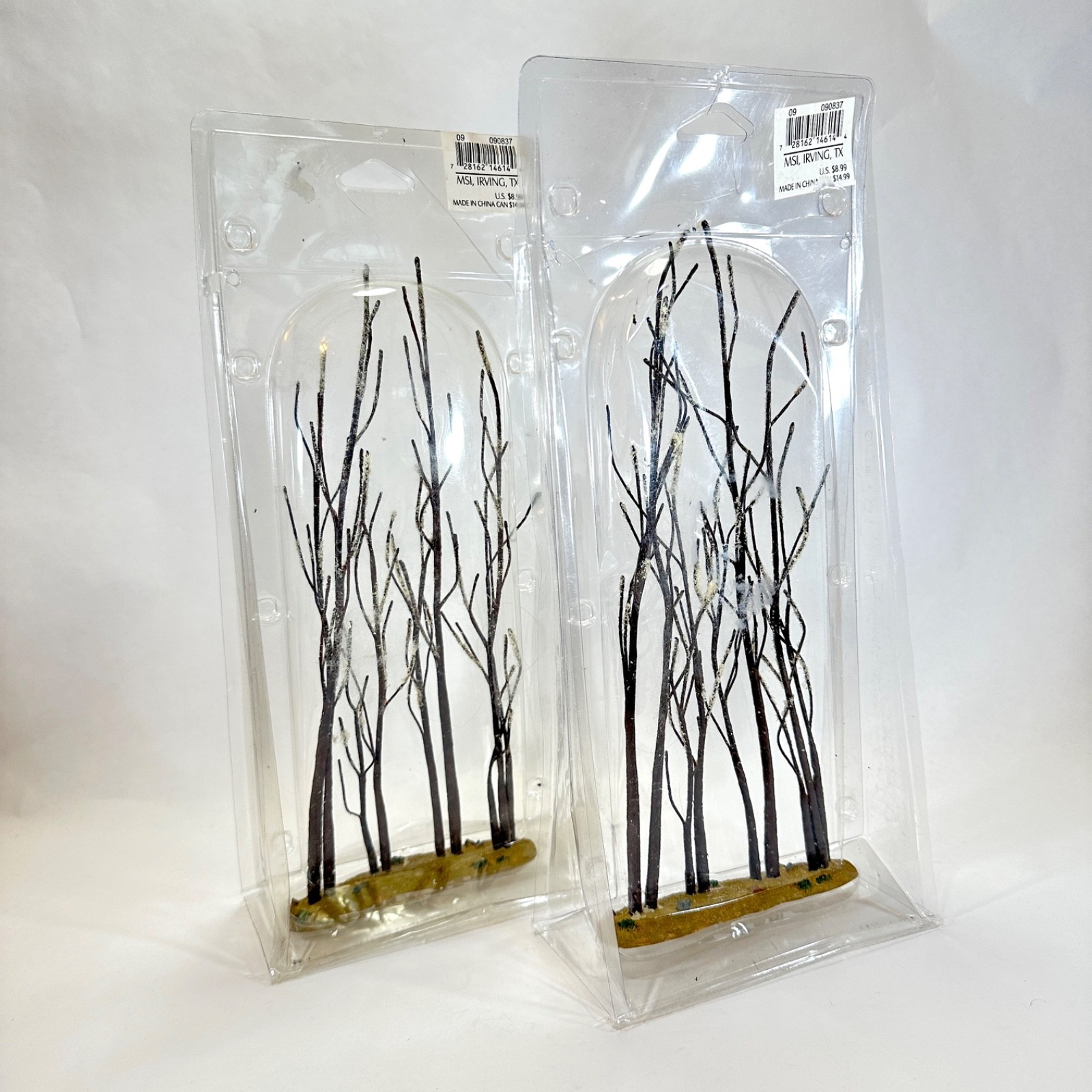 VTG Lot of 2 Lemax 14614 11″ STAND OF SYCAMORE TREES Christmas Village Scenery