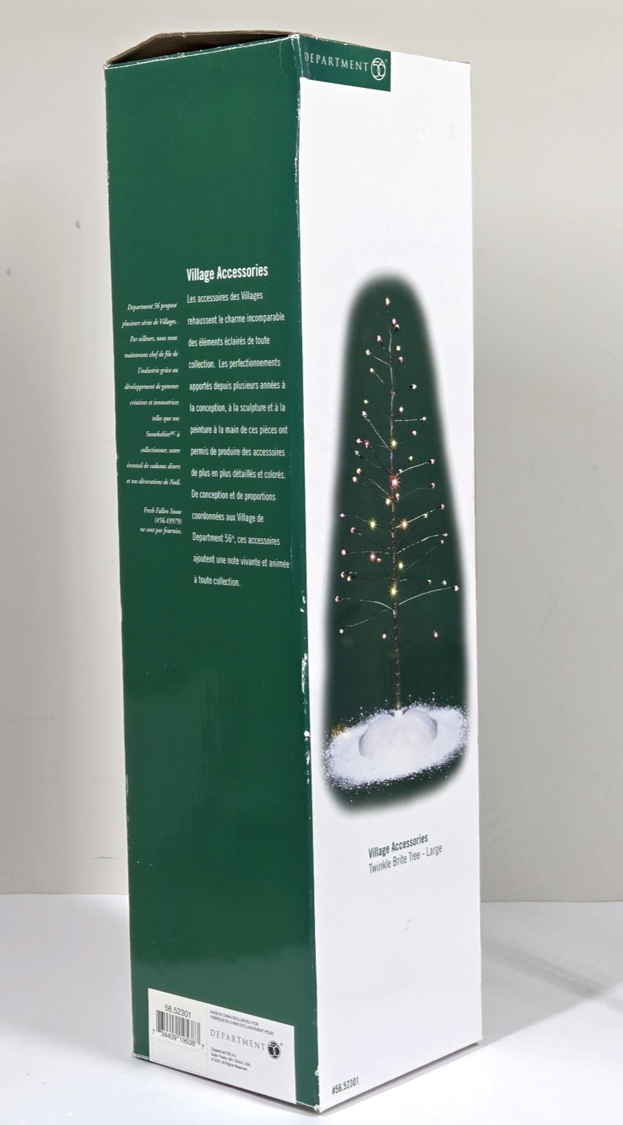 Dept 56 Twinkle Brite Tree Large 12″ Village Accessories 52301 Multi Color w/box