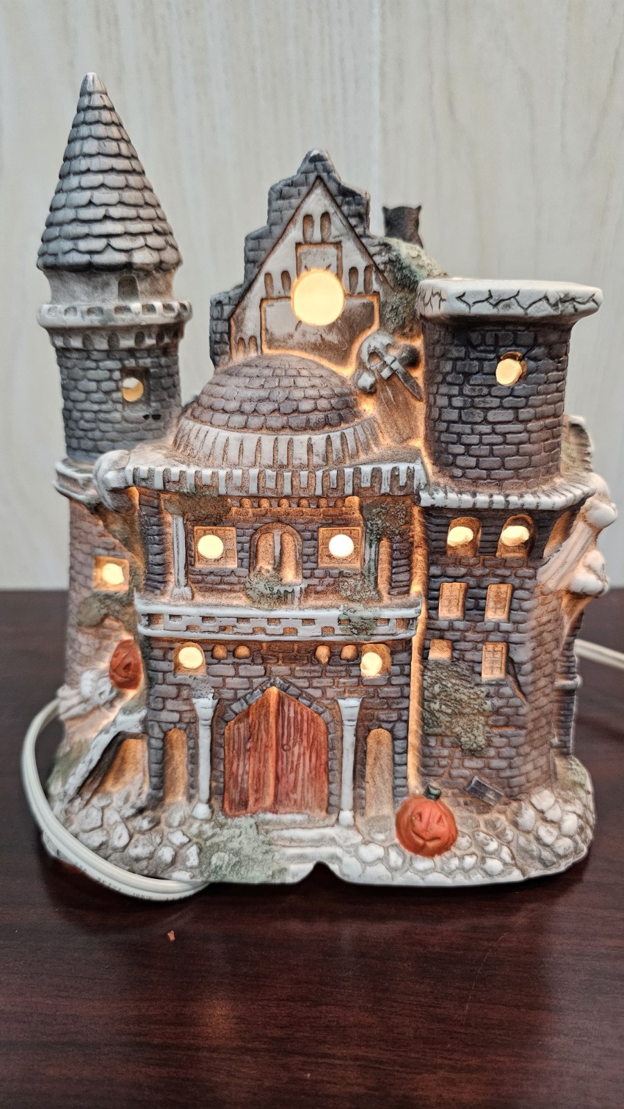 Haunted House Lighted Halloween Castle Midwest Importers Spooky Scary Skeleton