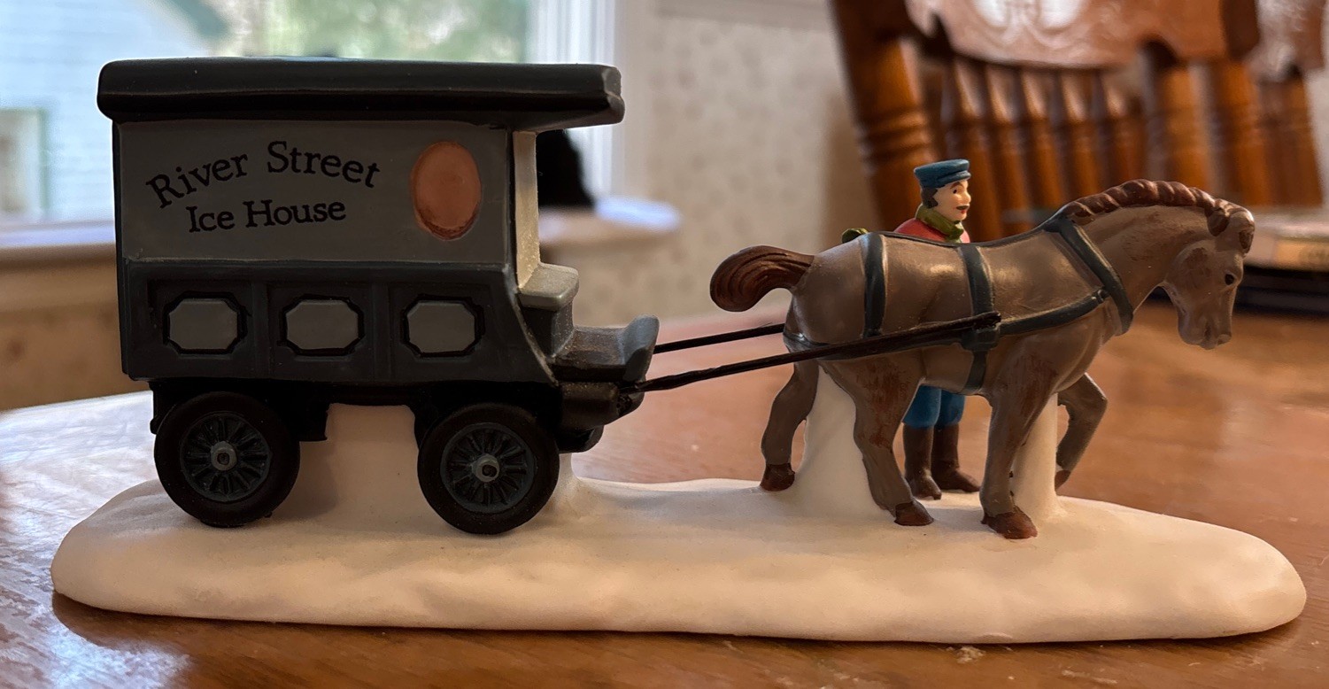 Dept 56 Heritage Village Accessory “River Street Ice House Cart” #5959-5 Boxed