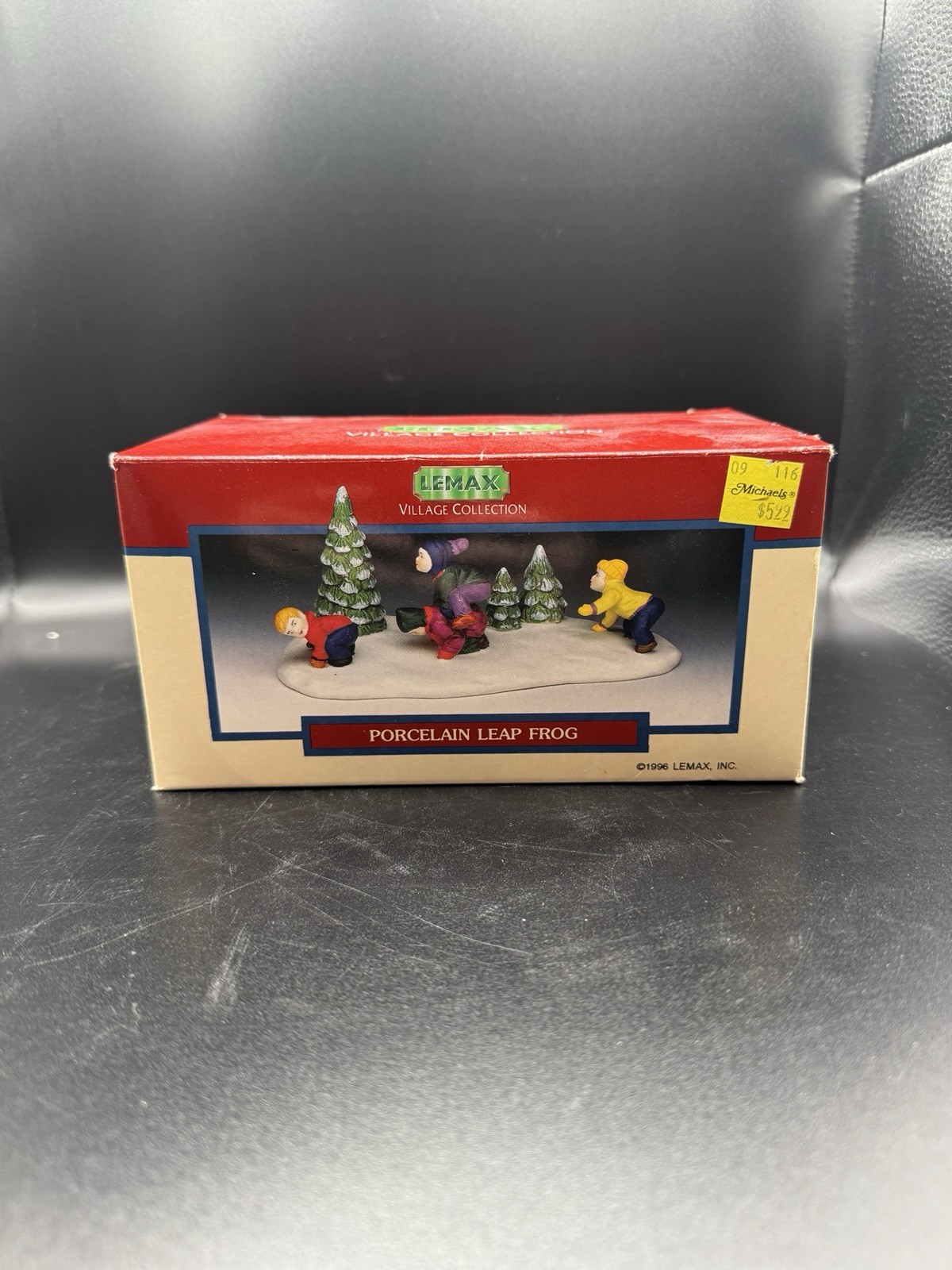 Lemax Porcelain Leap Frog 1996 Village Collection Children Playing #63172