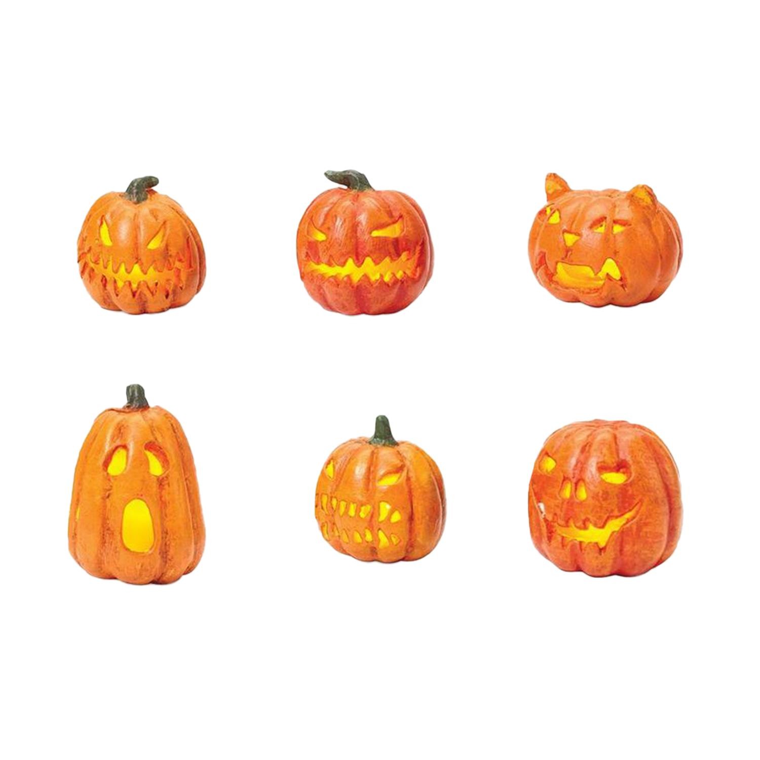 Dept 56 Cross Product Village Accessory Lit Jack O Lanterns Set of 6 810798