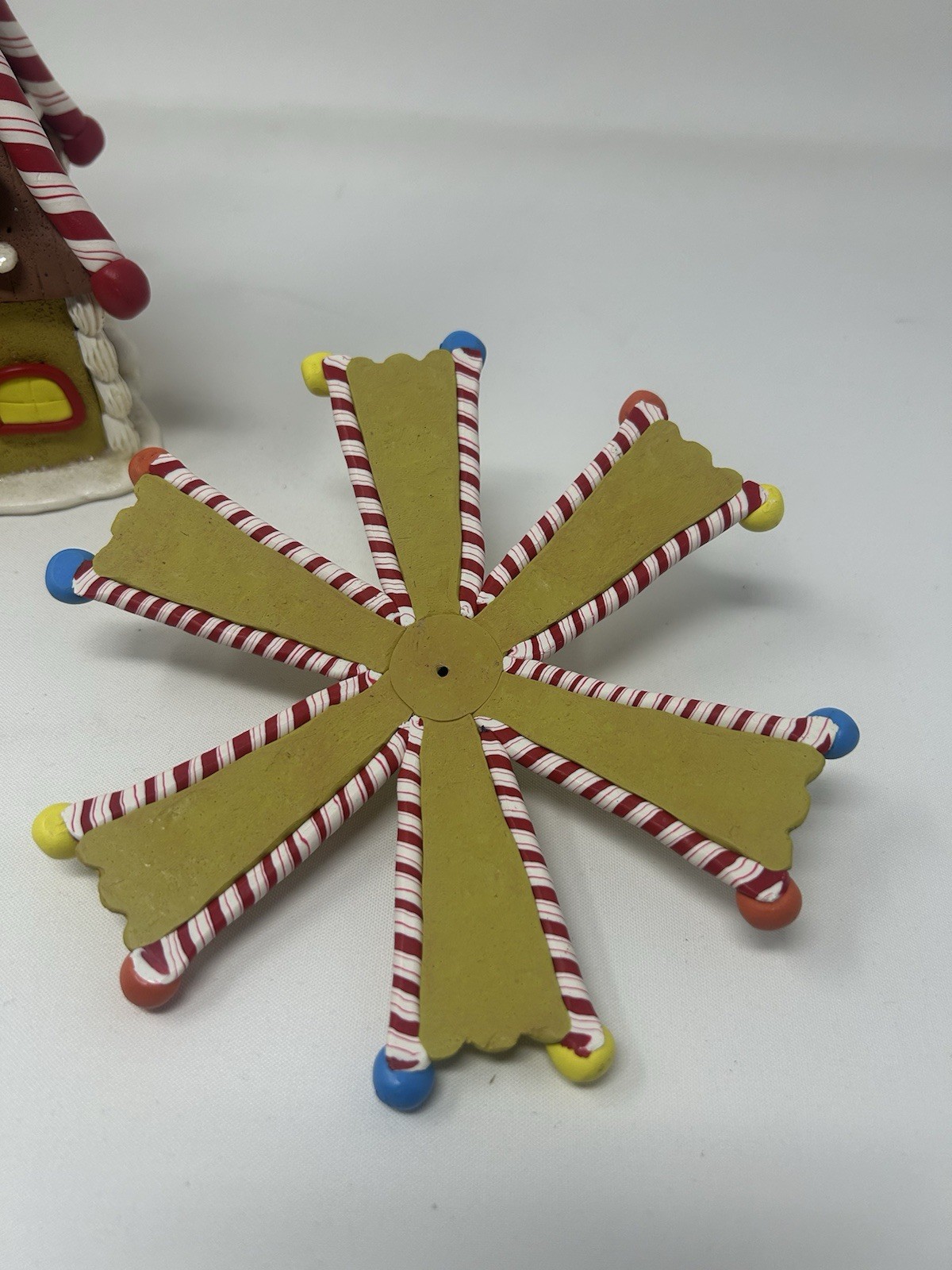 Christmas Gingerbread House Decoration-Windmill-Candy-Multicolor