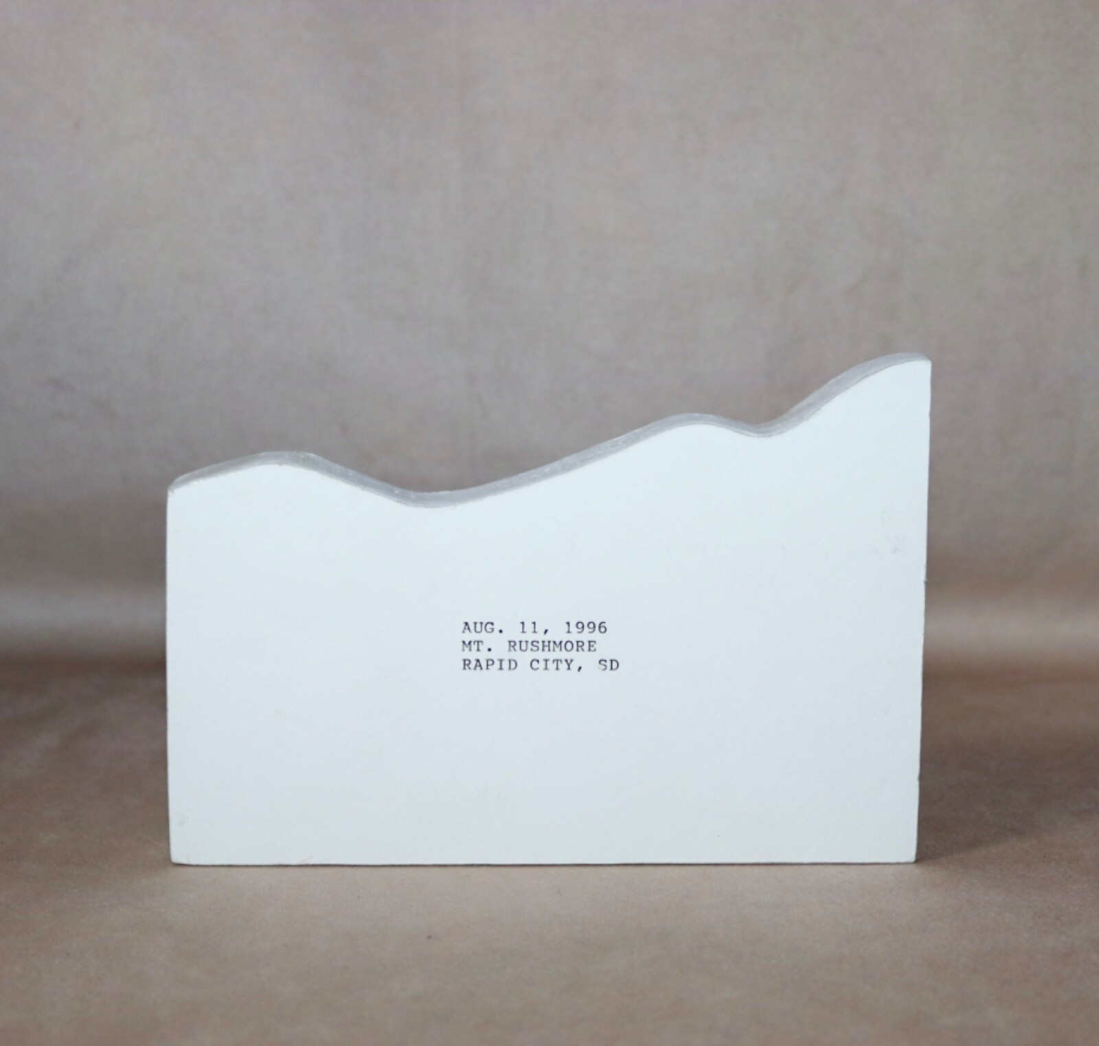 Mount Rushmore ~ Rapid City SD 8/11/96 Photo On Wood Shelf Sitter