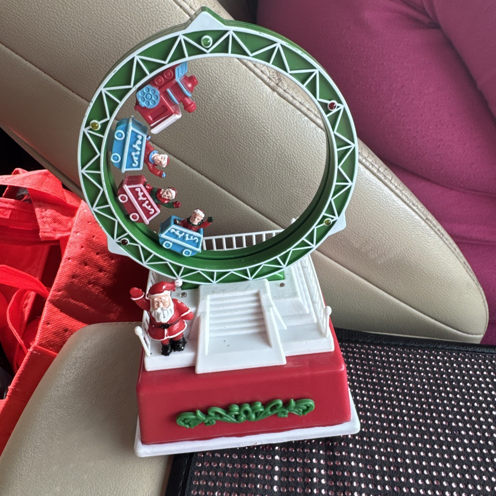 7 Inch Holiday Time Village Roller Coaster Christmas Music Playing Home Decor
