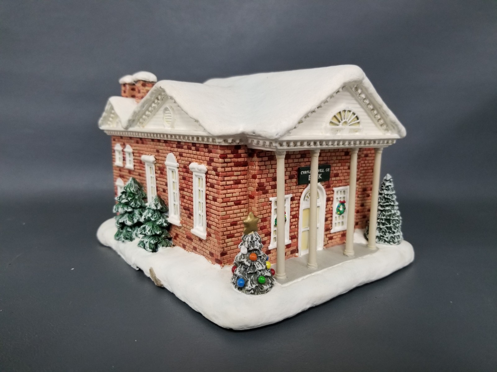 Hawthorne Village Norman Rockwell “Christmas Village Bank” No Light In Box w/COA