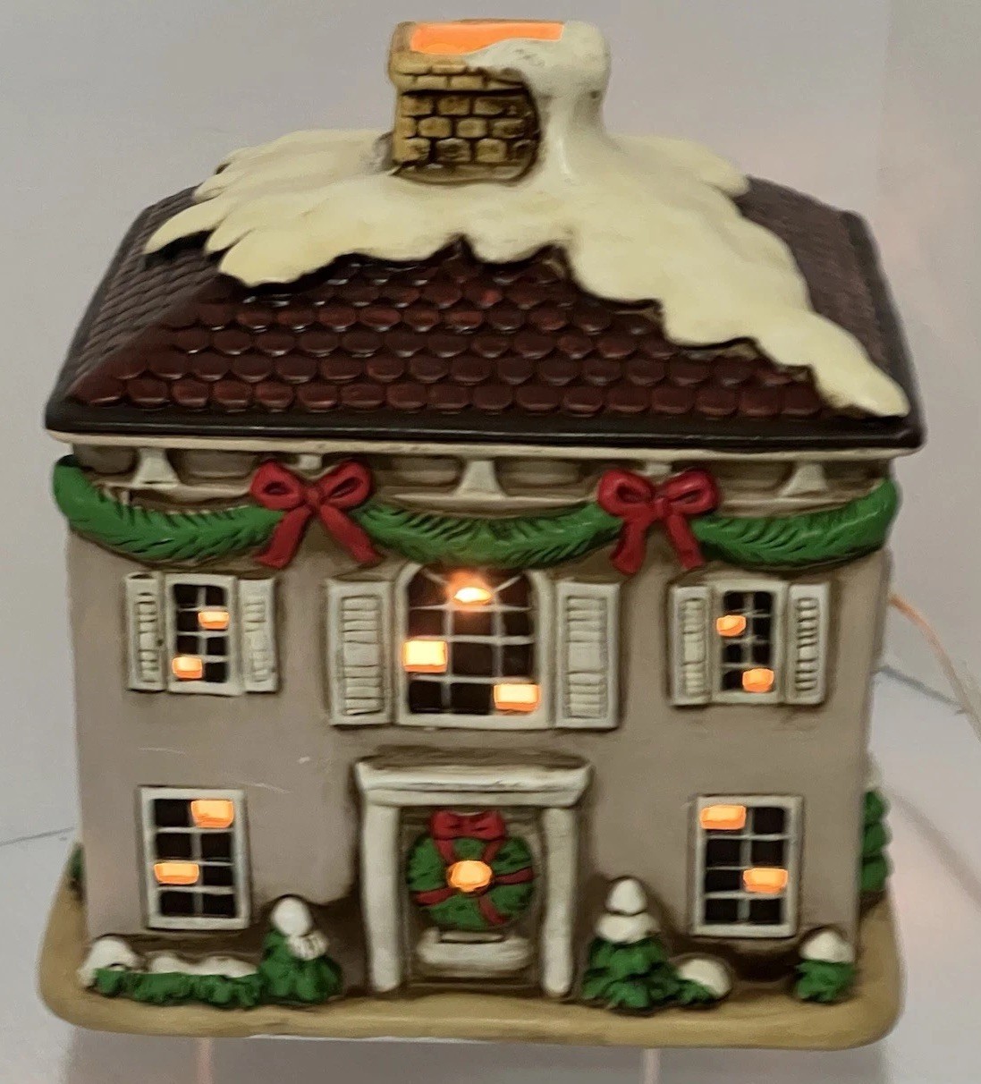 Vtg Lefton Penny House Colonial Village Hand Painted 1986 Made in Taiwan No Box