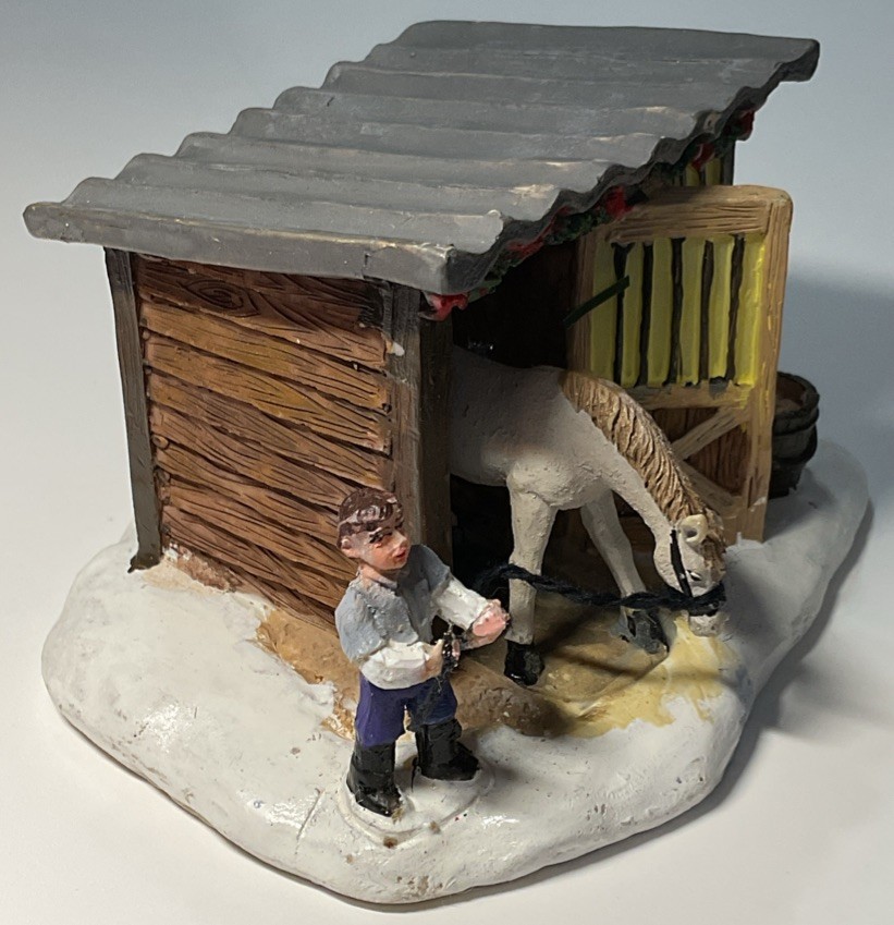 2009 Holiday Inspirations Horse Stable House Accessory Christmas Original Box