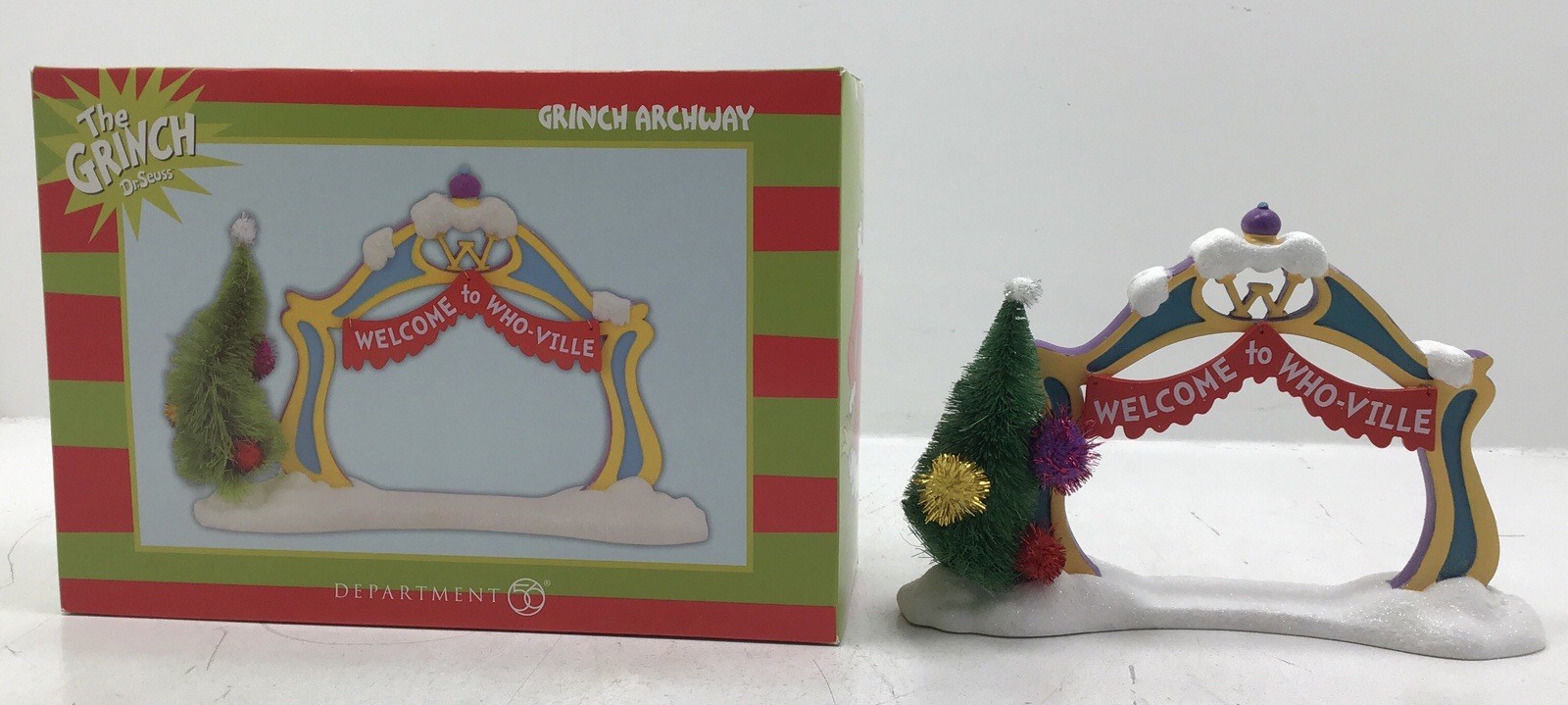Enesco Department 56 Grinch Archway Christmas Village Accessory Open Box