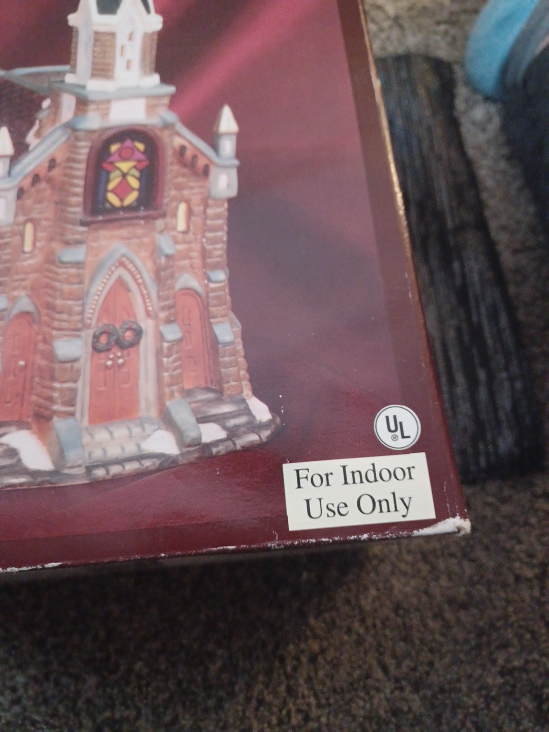 Vintage Porcelain Lighted Hand Painted Christmas Village Church