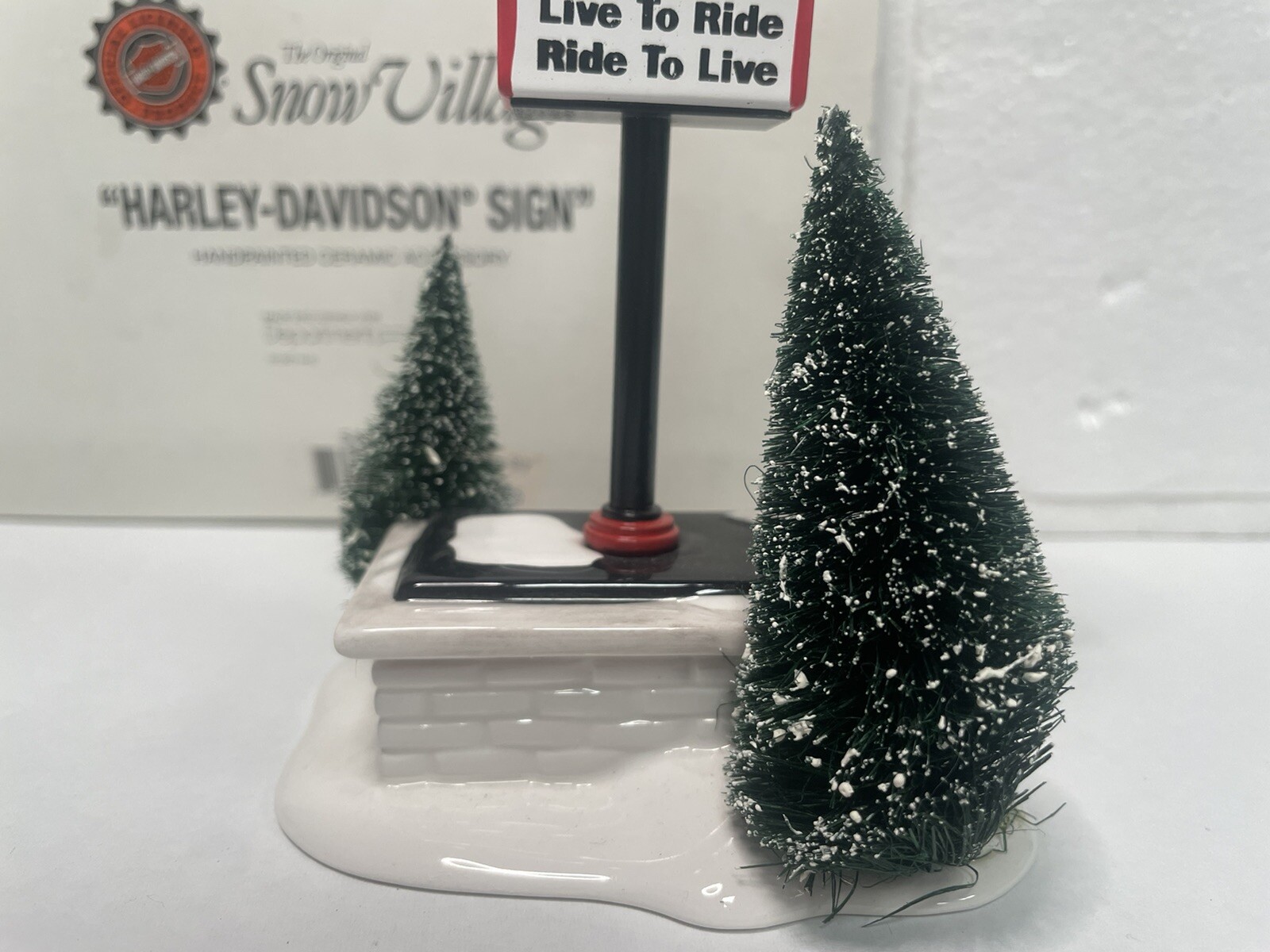 Dept 56 Harley-Davidson SIGN Things are Different on a Harley Snow Village 54901