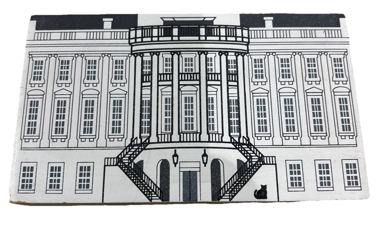 Vintage Cat’s Meow White House Wood Washington D.C. Series 1997/8 Signed Faline