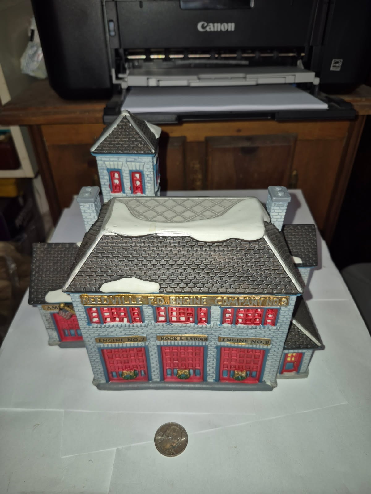 Lemax 1998 Fire Station Jukebox Junction #85300 Reedville F.D. OT11