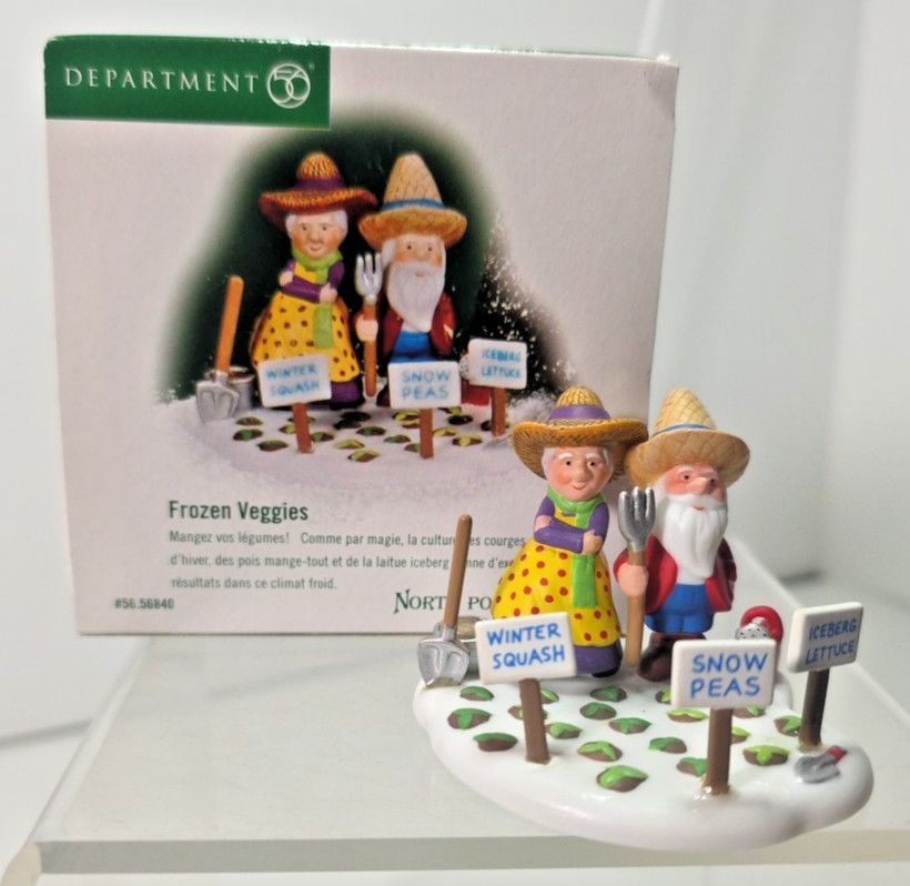 Dept 56 North Pole Series Frozen Veggies #56-56840 Vintage 2002 Farmer Santa